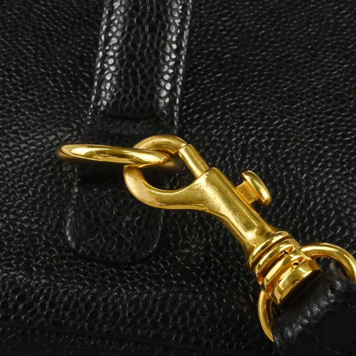 Chanel 1997 - 1999 Black Caviar Skin Vanity 2way Shoulder Handbag