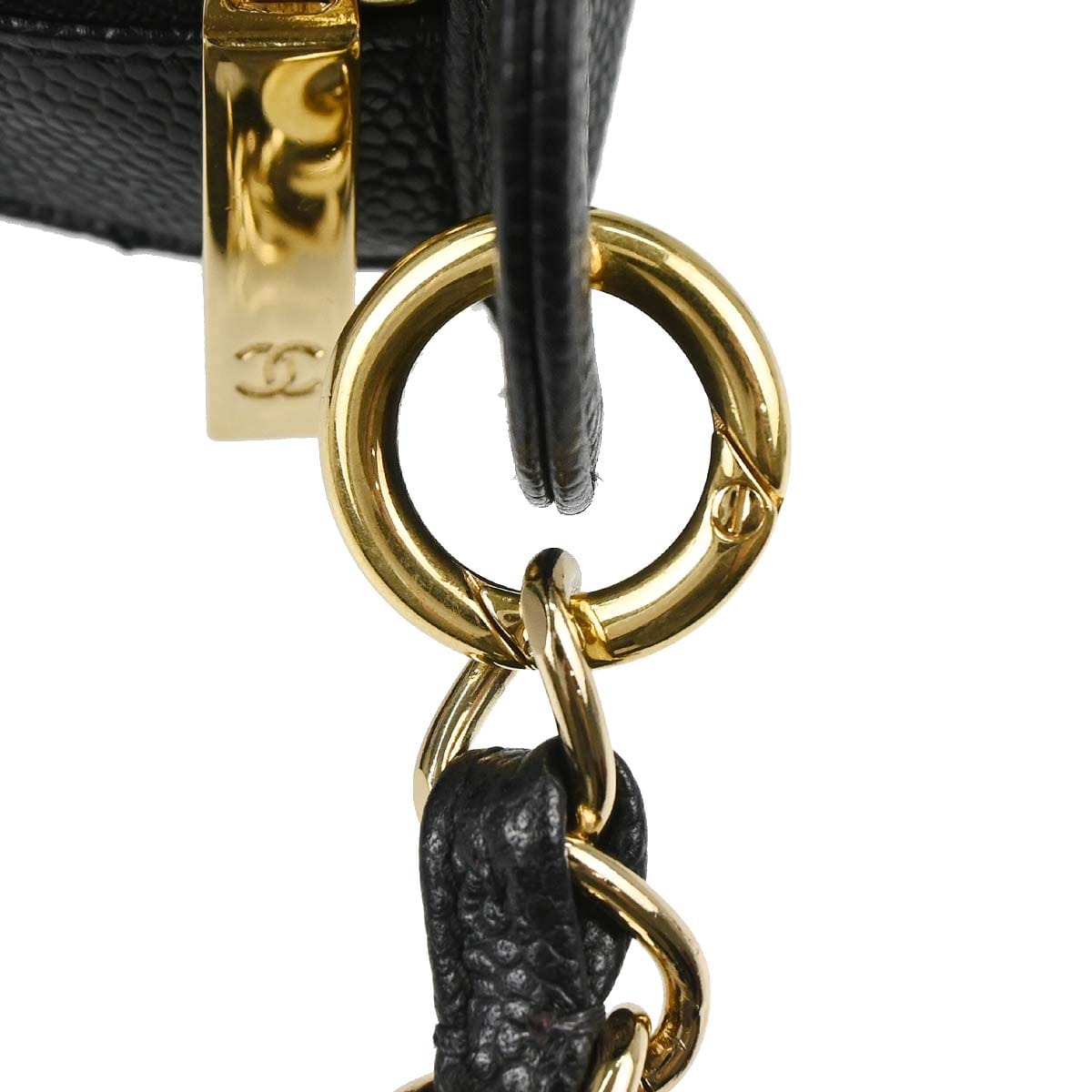 Chanel 2002 - 2003 Black Caviar Skin Hobo Handbag
