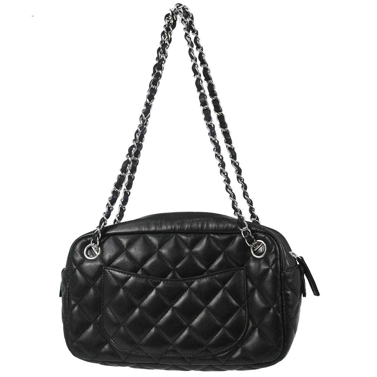 Chanel 2008 - 2009 Black Lambskin Camera Case Handbag