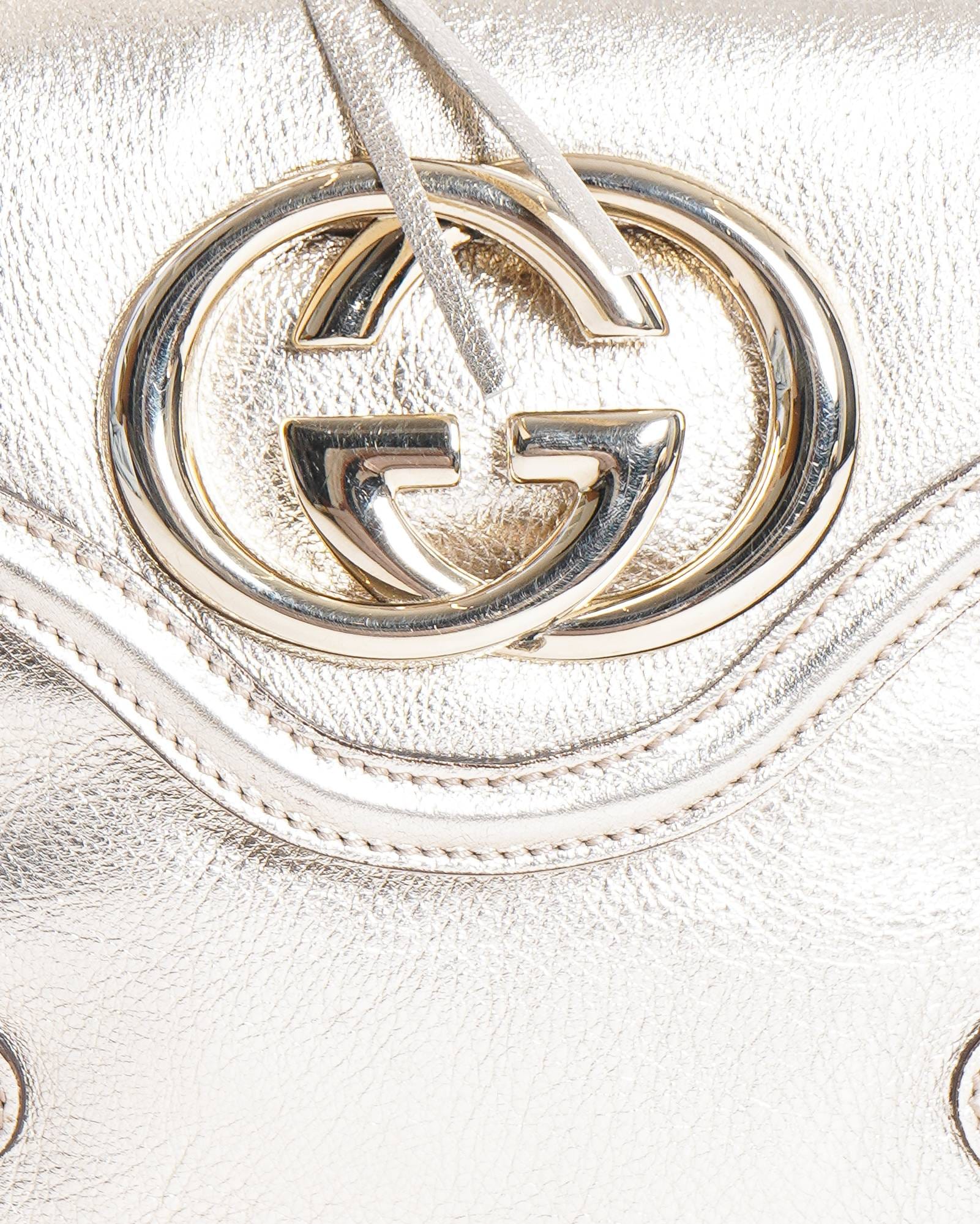 Gucci Britt Tassel Hobo in Metallic Champagne Leather