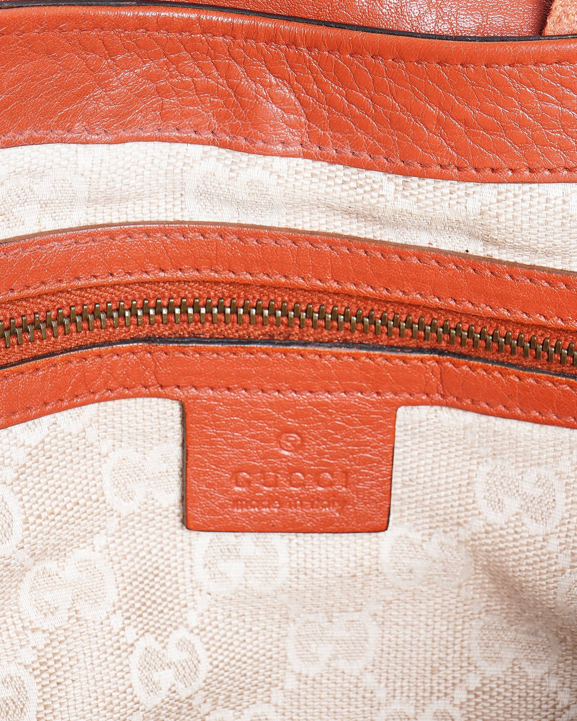 Gucci Red Harness Leather Shoulder Bag