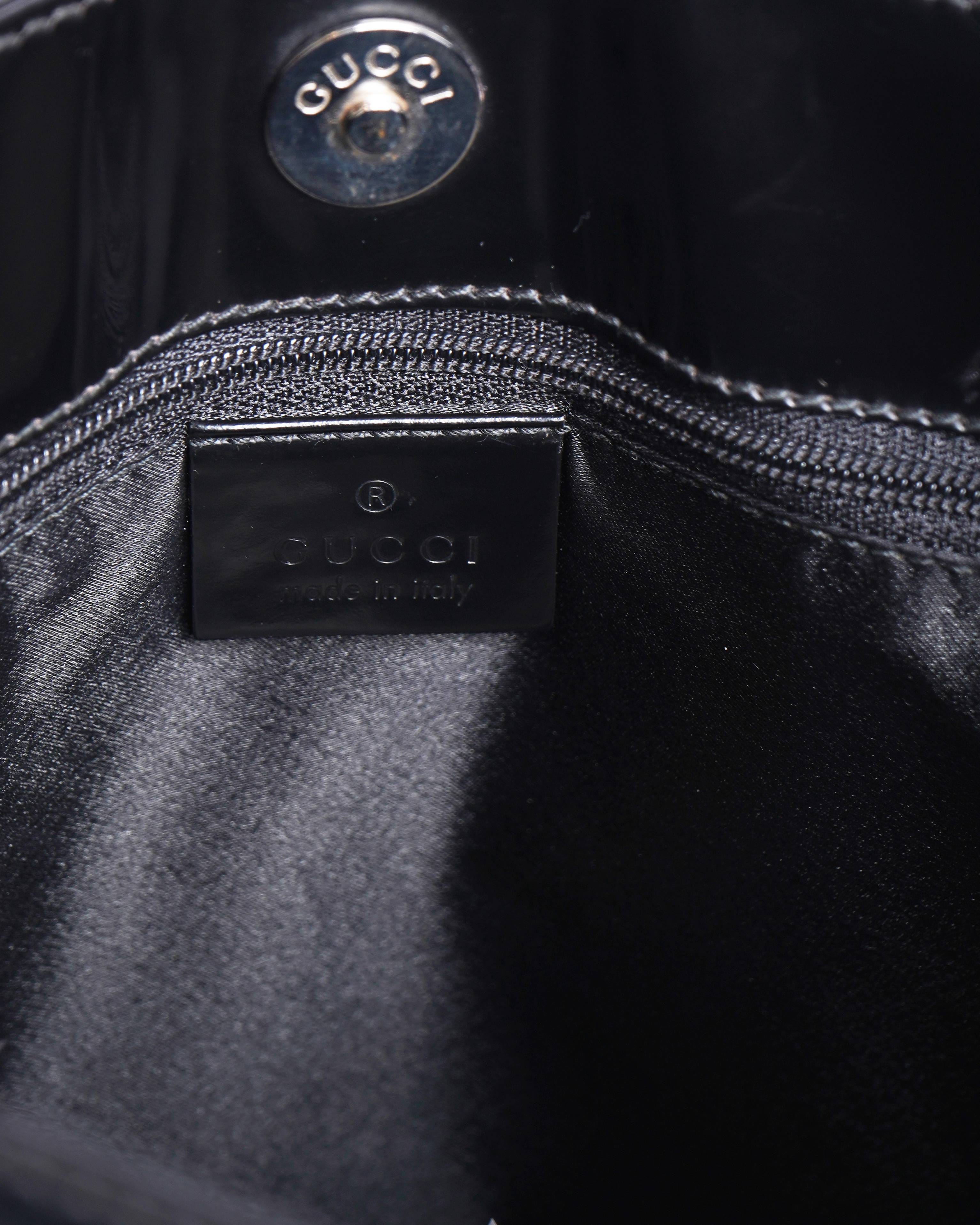 Gucci Black Patent Leather Shoulder Bag