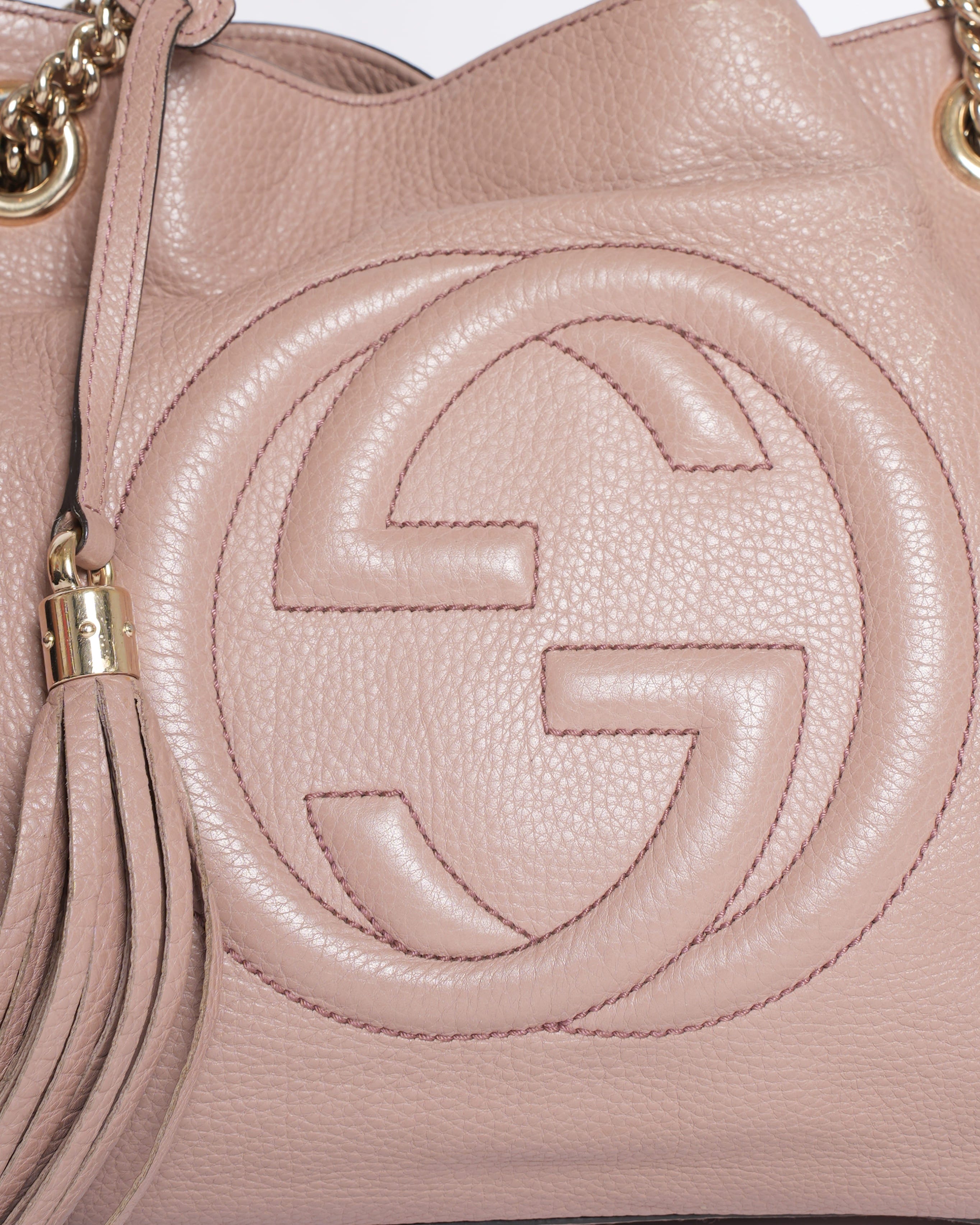 Gucci Soho Shoulder Bag in Beige