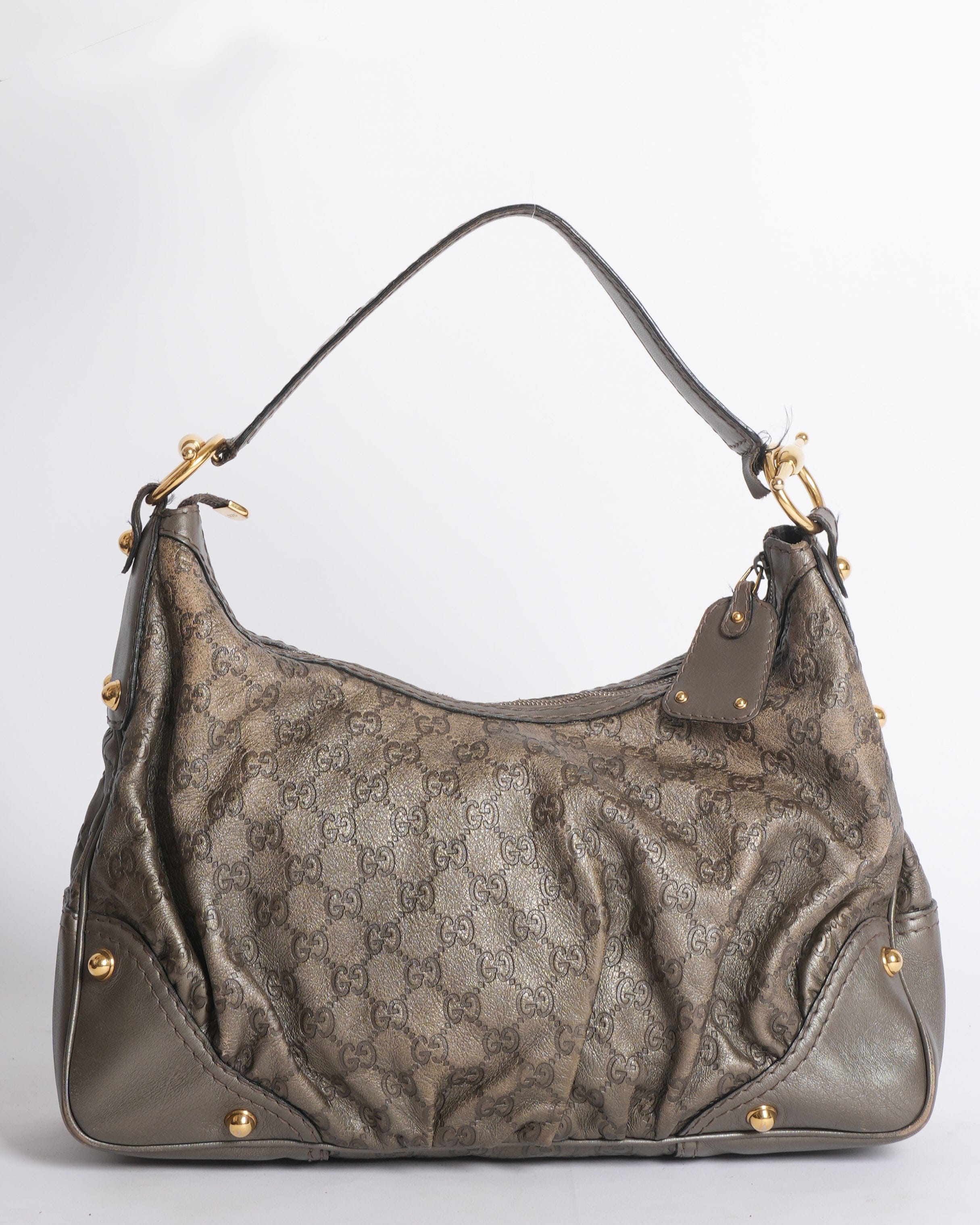 Gucci guccisima jockey leather shoulder bag