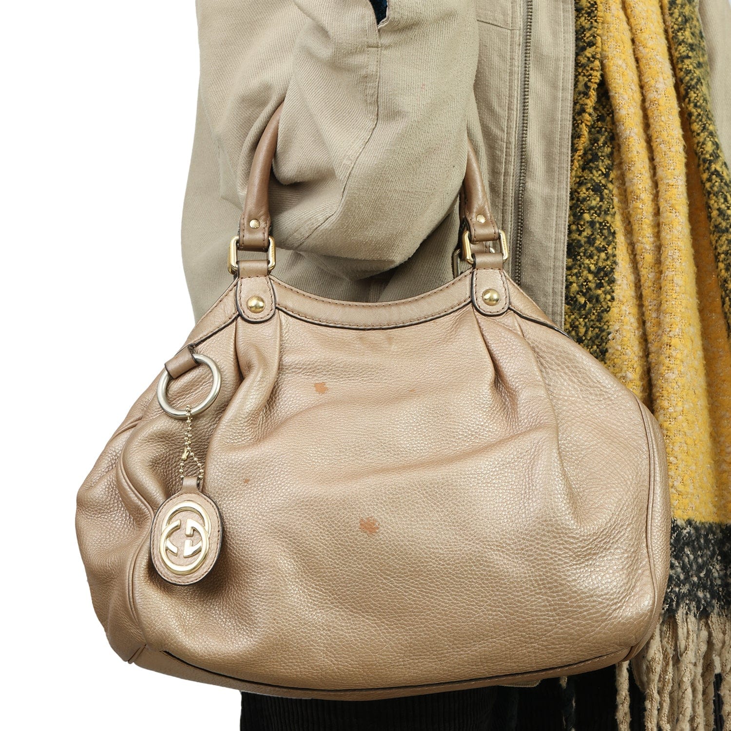 GUCCI METALLIC SUKEY SHOULDER BAG