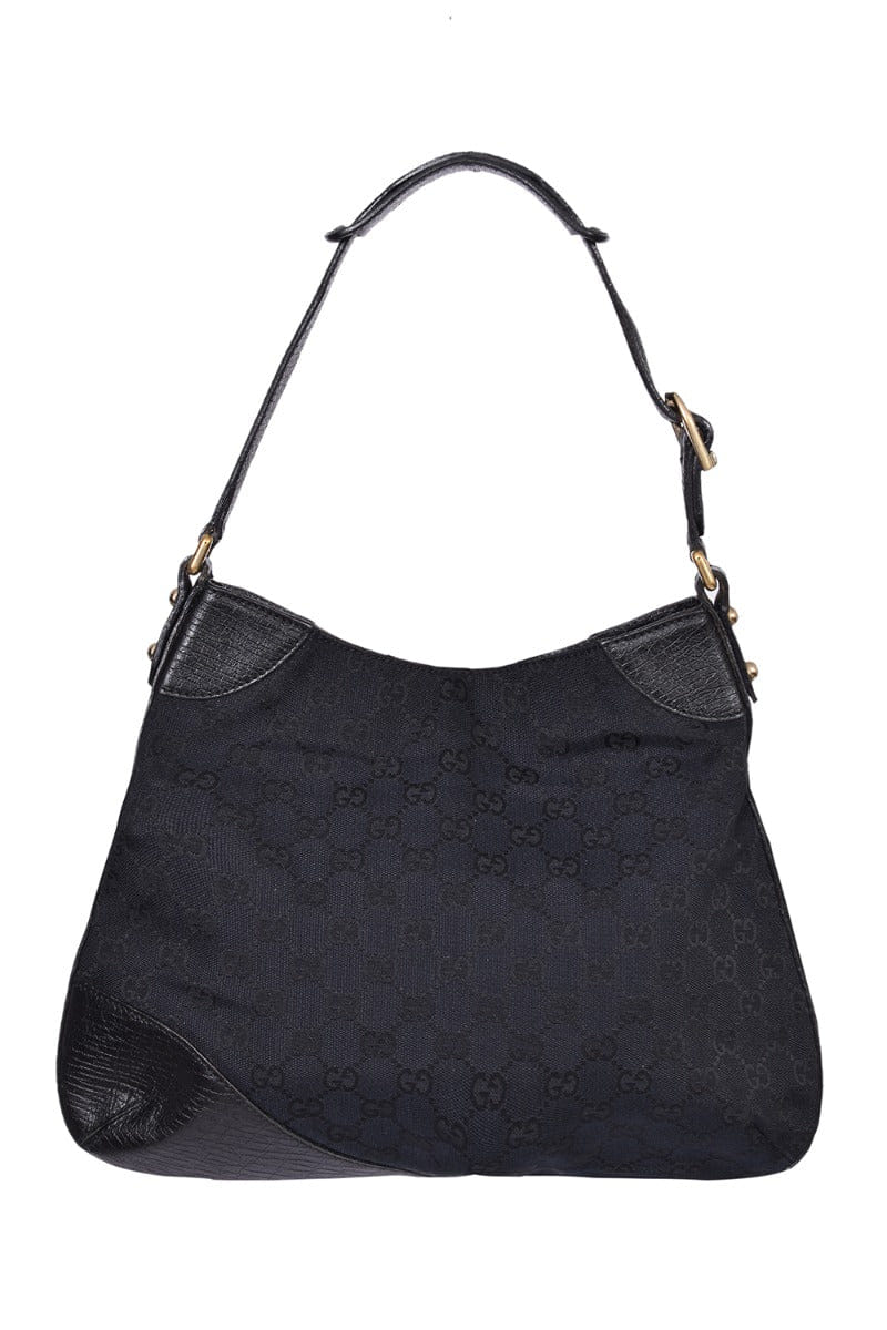 Gucci Gg Sherry Horsebitcanvas Shoulder Bag