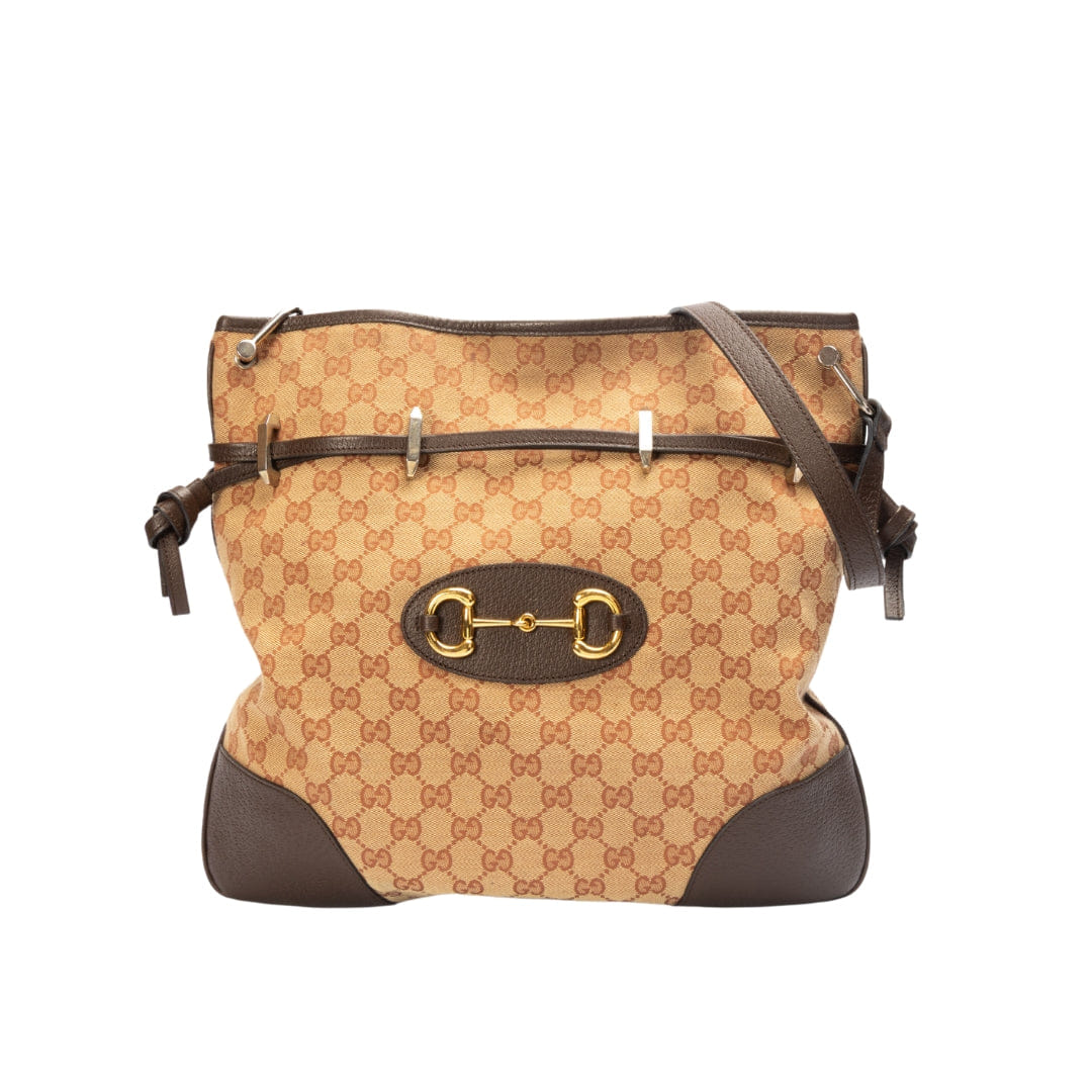 Gucci 1955 Horsebit GG - Jacquard Shoulder Bag