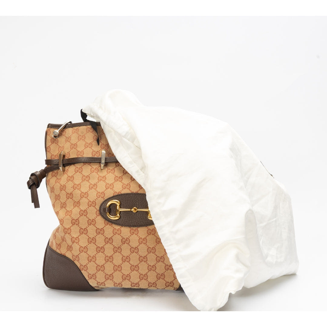 Gucci 1955 Horsebit GG - Jacquard Shoulder Bag