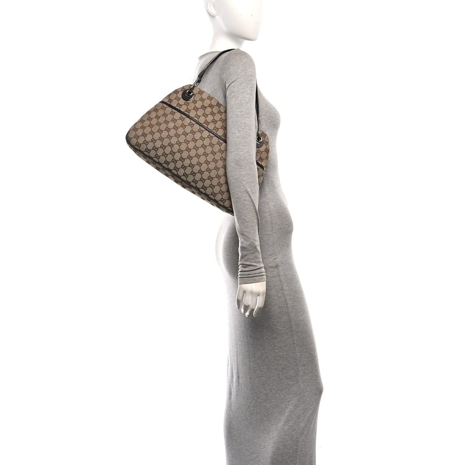 Gucci Monogram Medium Eclipse Shoulder Bag Dark Brown