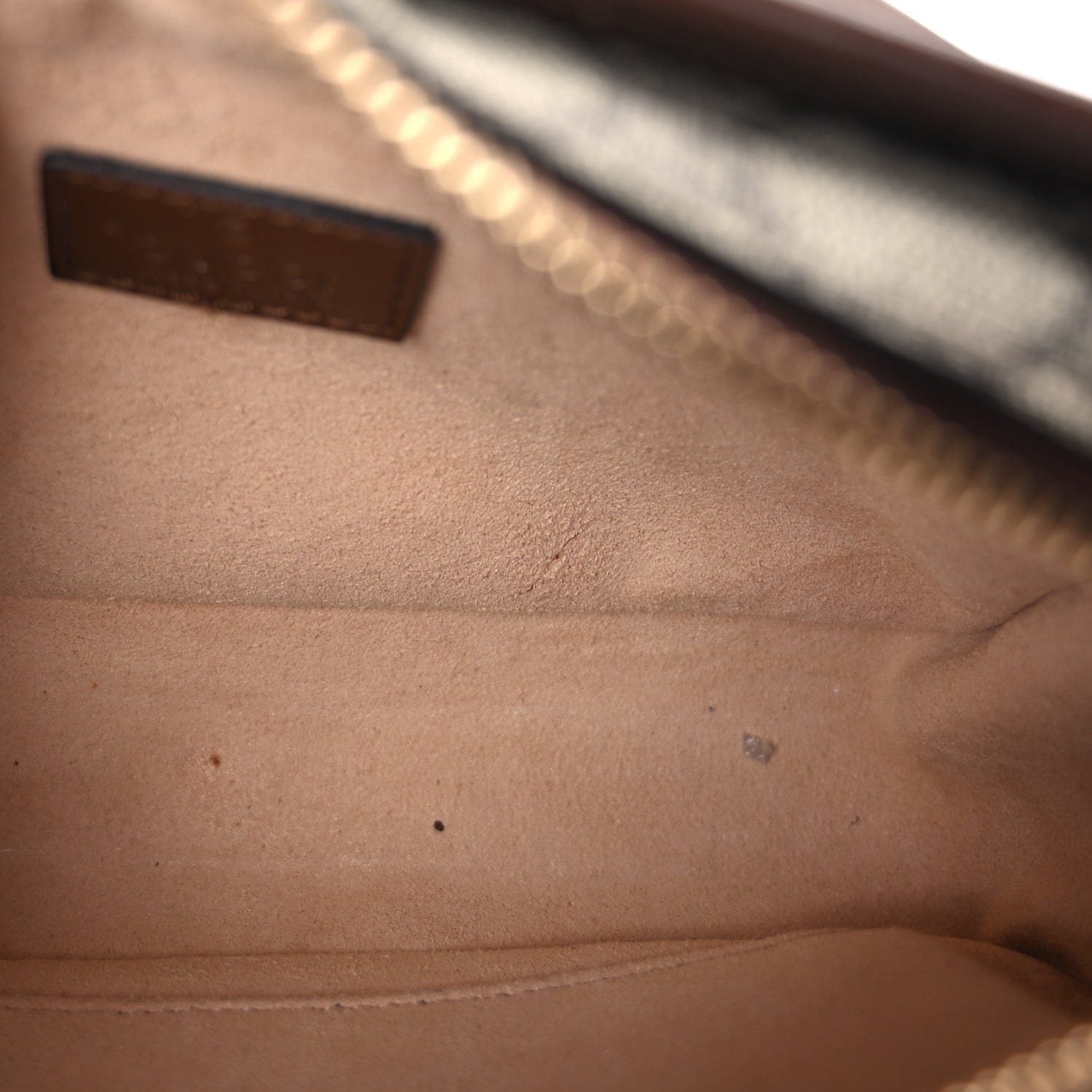 Gucci GG Supreme Monogram Azalea Calfskin Mini Retro Interlocking G Shoulder Bag Beige Ebony Brown Sugar