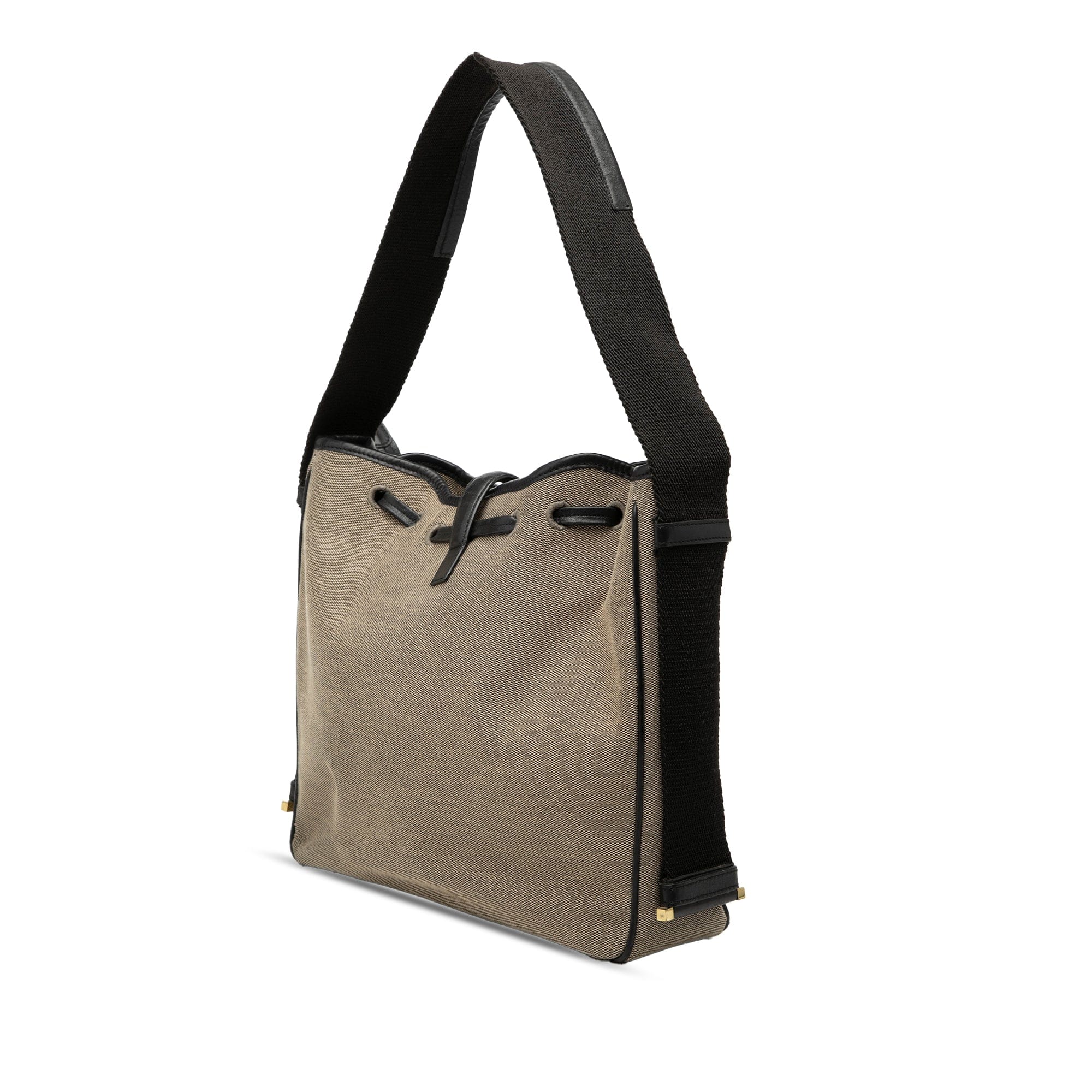 Gucci Canvas Drawstring Shoulder Bag