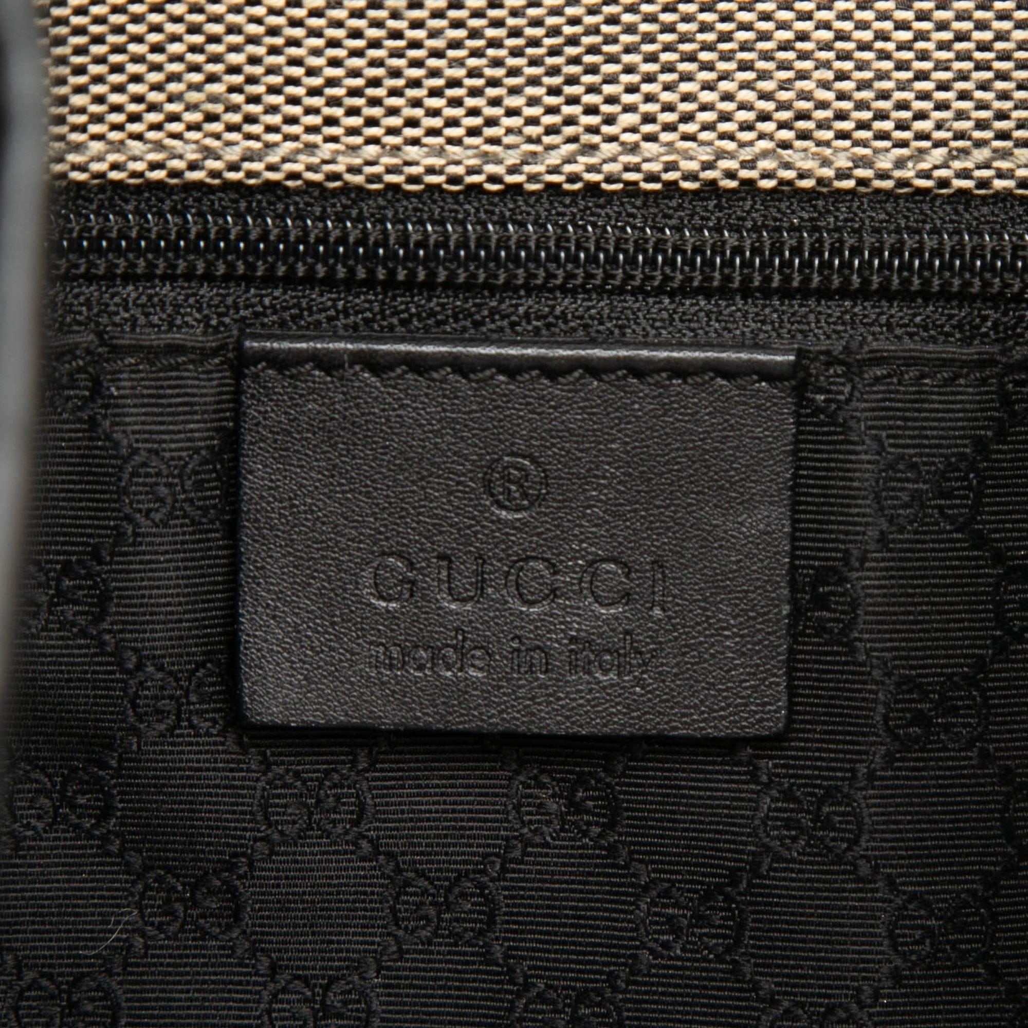 Gucci Canvas Drawstring Shoulder Bag