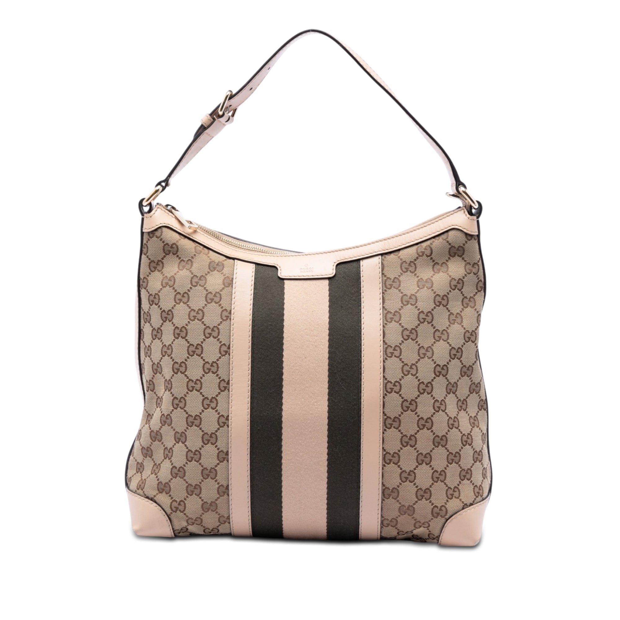 Gucci Medium GG Canvas Web Shoulder Bag