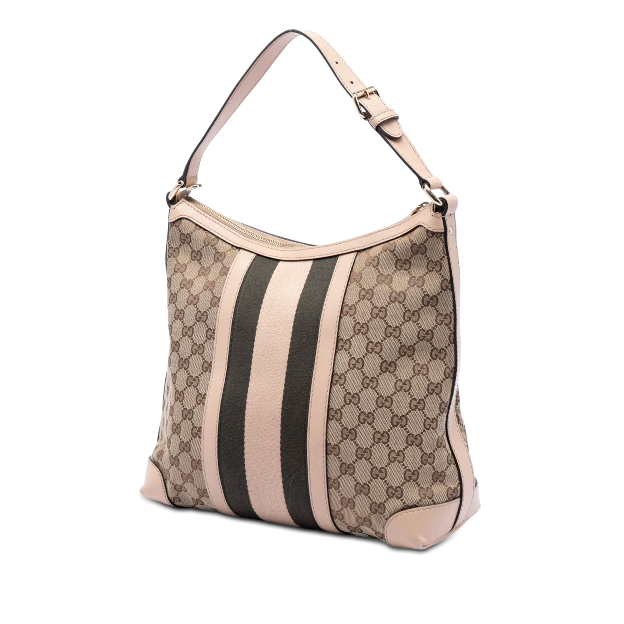 Gucci Medium GG Canvas Web Shoulder Bag