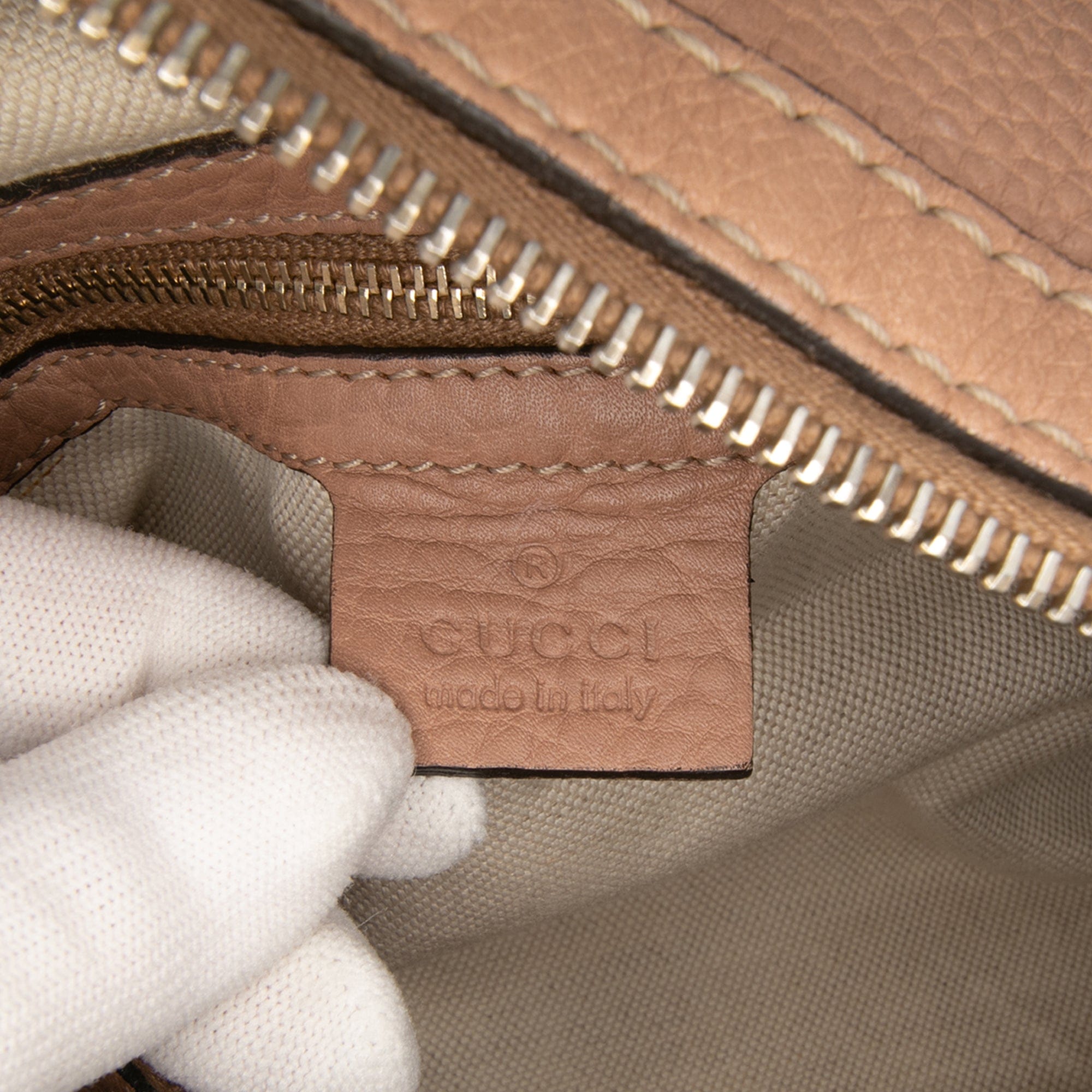 Gucci Medium Pebbled Calfskin Bella Shoulder Bag