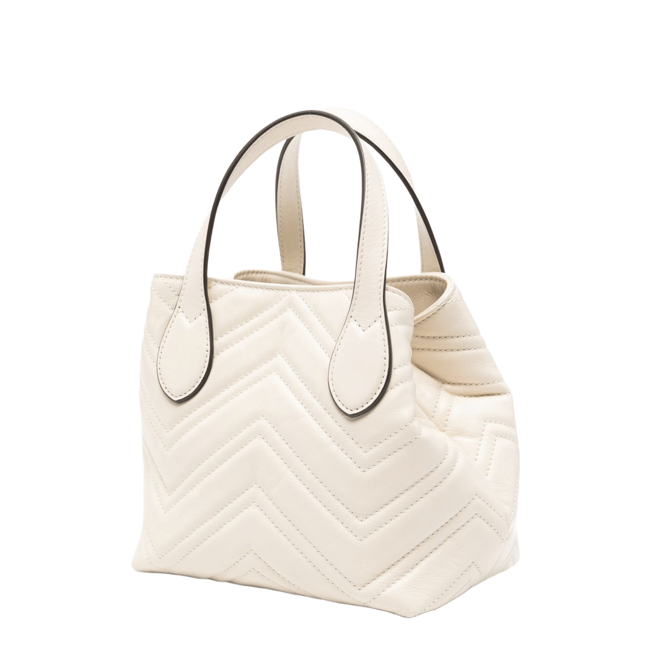 Gucci GG Marmont Small Calfskin Tote - Ivory