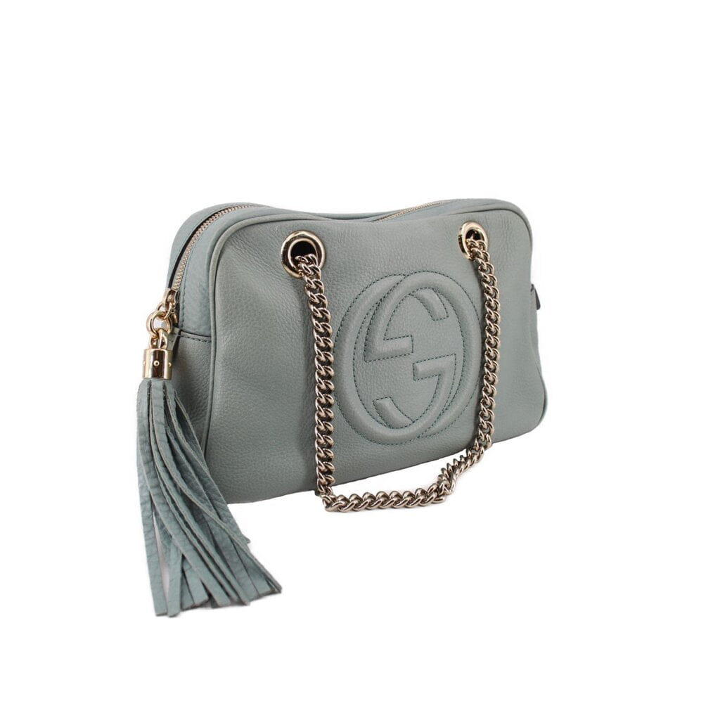 Gucci SOHO CHAIN SHOULDER BAGS TEAL