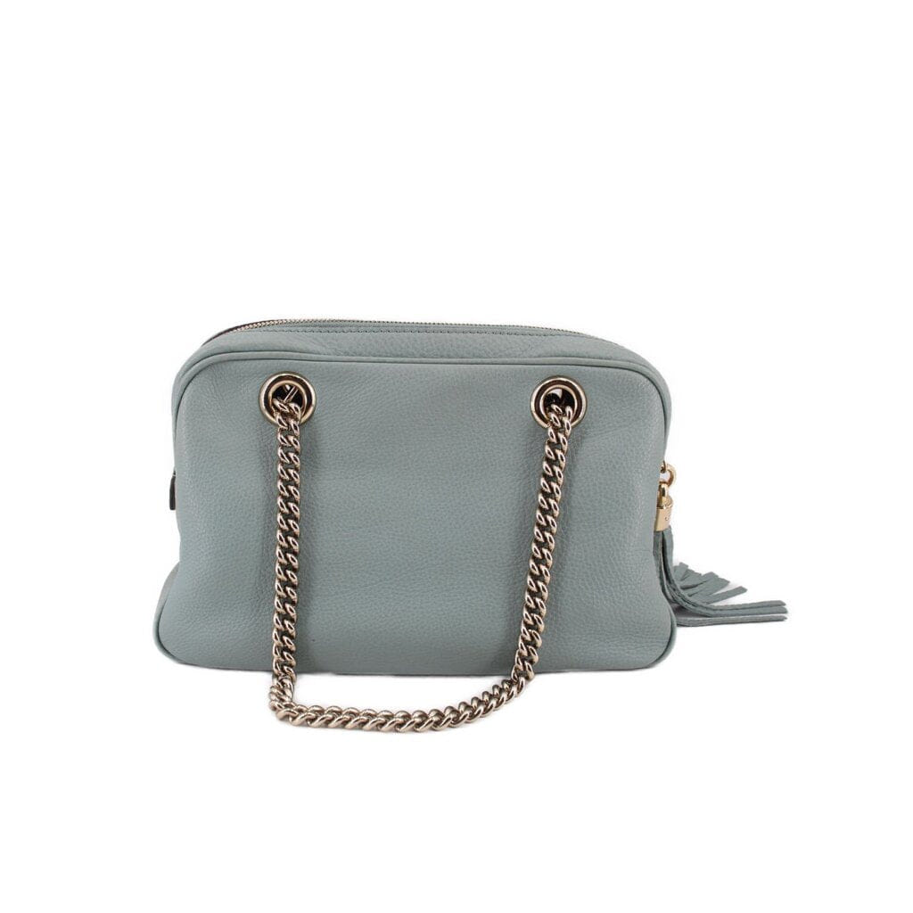 Gucci SOHO CHAIN SHOULDER BAGS TEAL