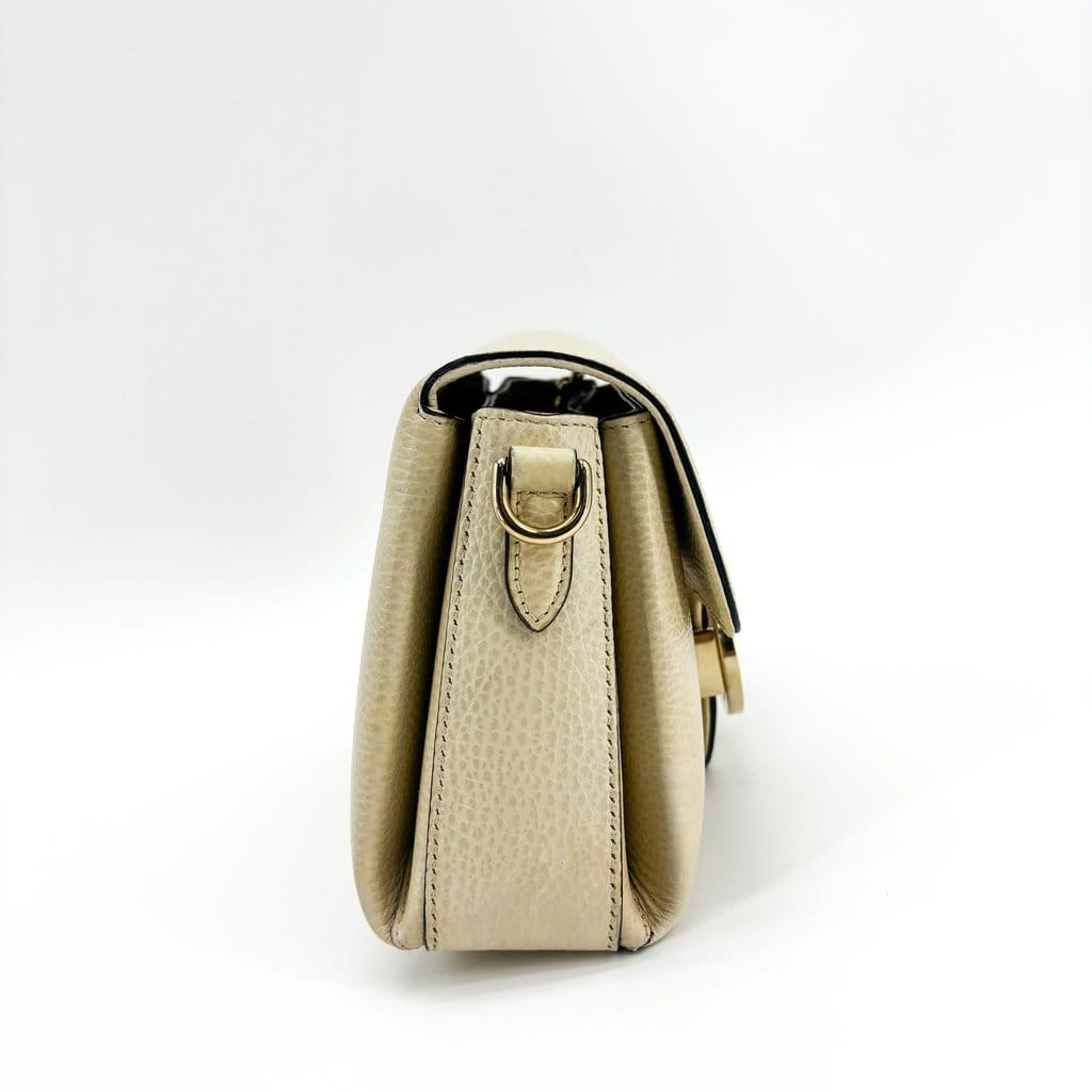 Gucci Interlocking G Chain Shoulder Bag Beige