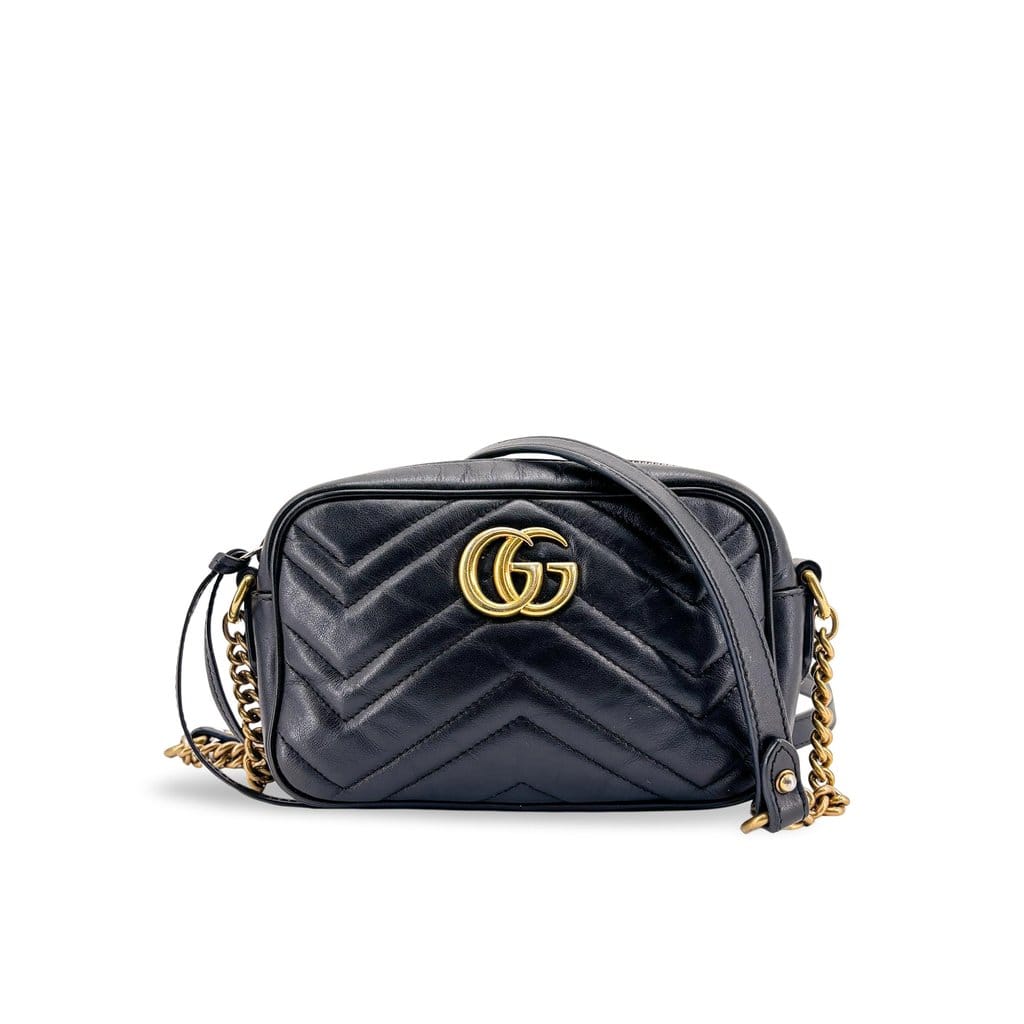 Gucci GG Marmont Mini Matelasse Shoulder Bag Black