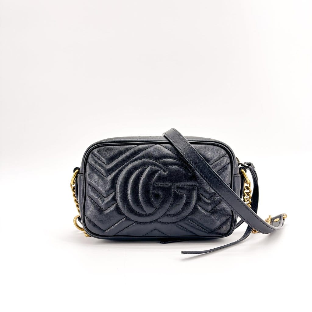 Gucci GG Marmont Mini Matelasse Shoulder Bag Black