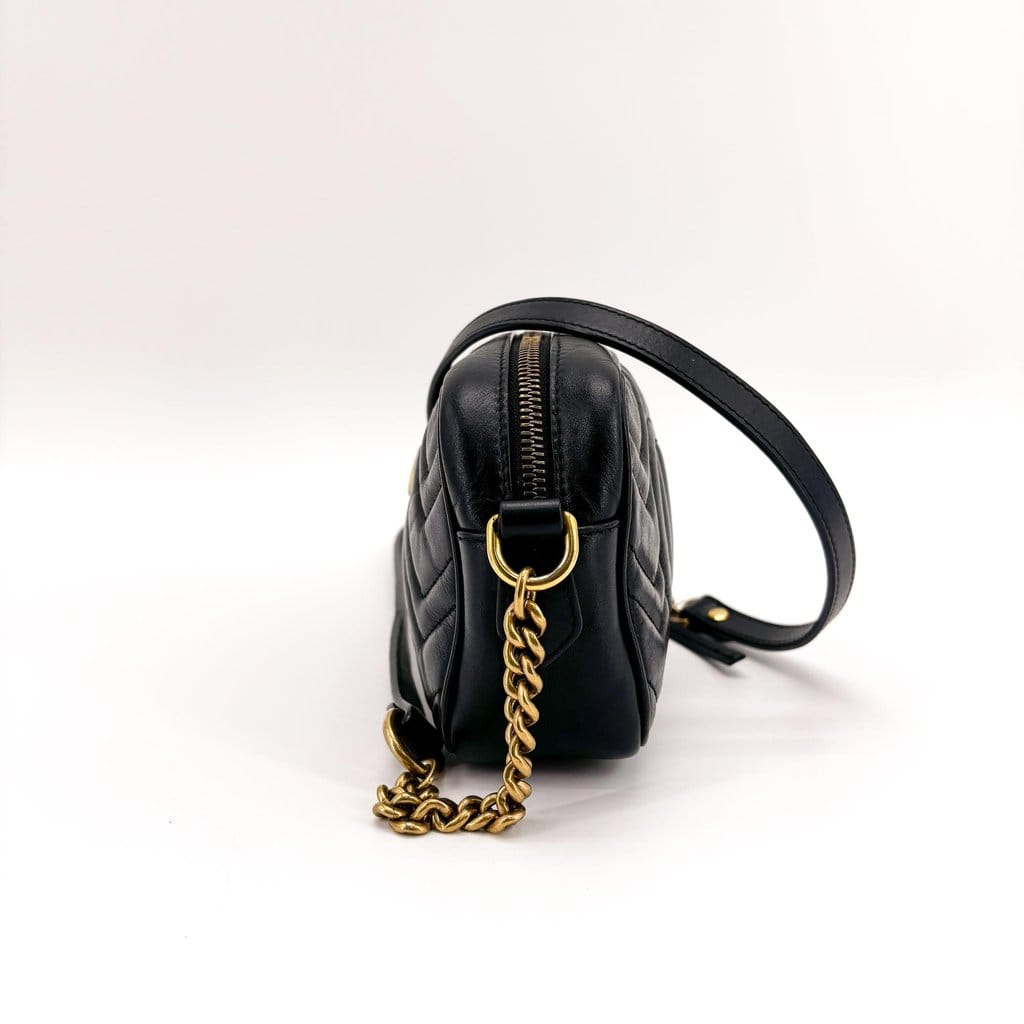 Gucci GG Marmont Mini Matelasse Shoulder Bag Black