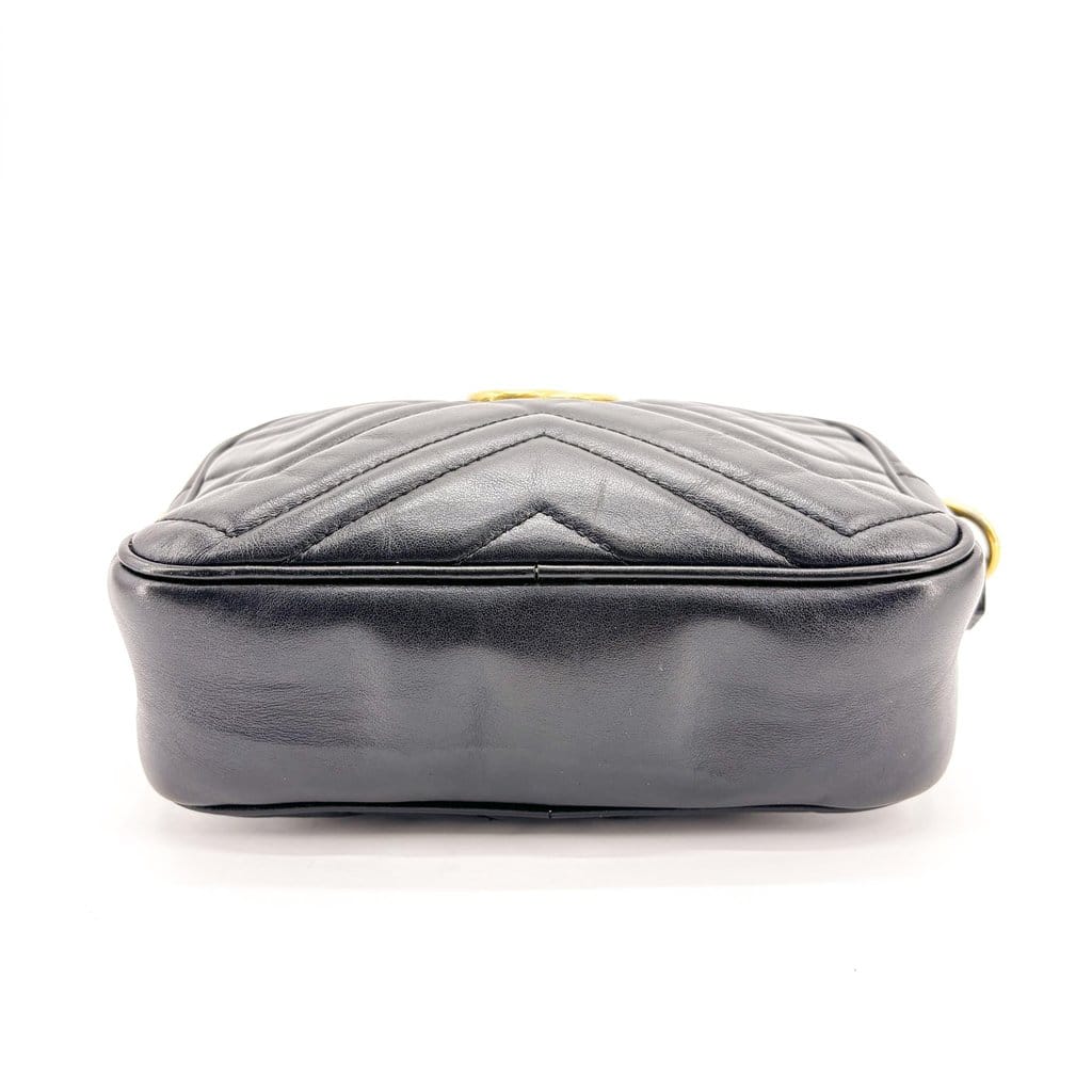 Gucci GG Marmont Mini Matelasse Shoulder Bag Black