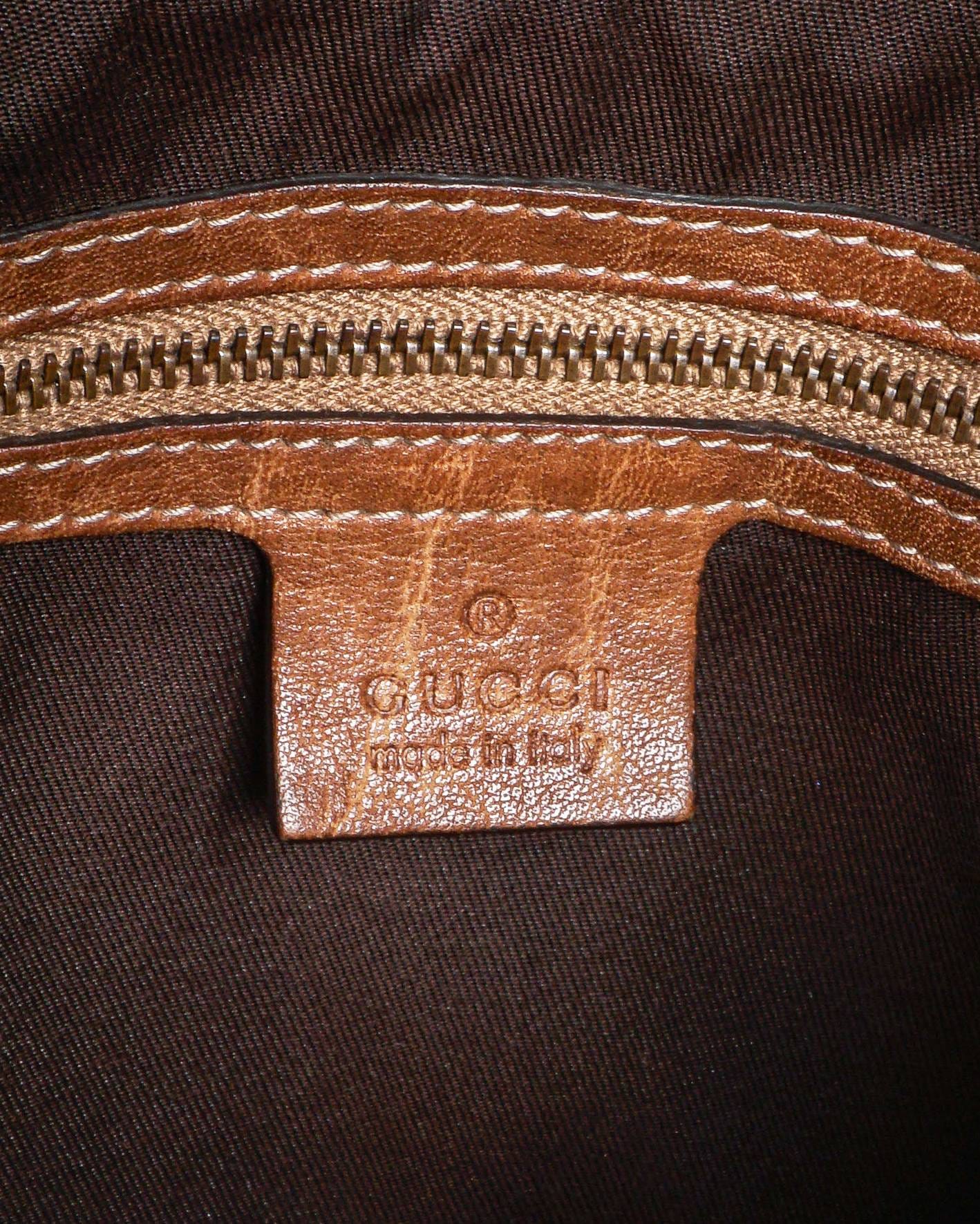 Gucci Pelham Beige GG Canvas & Leather Horsebit Bag