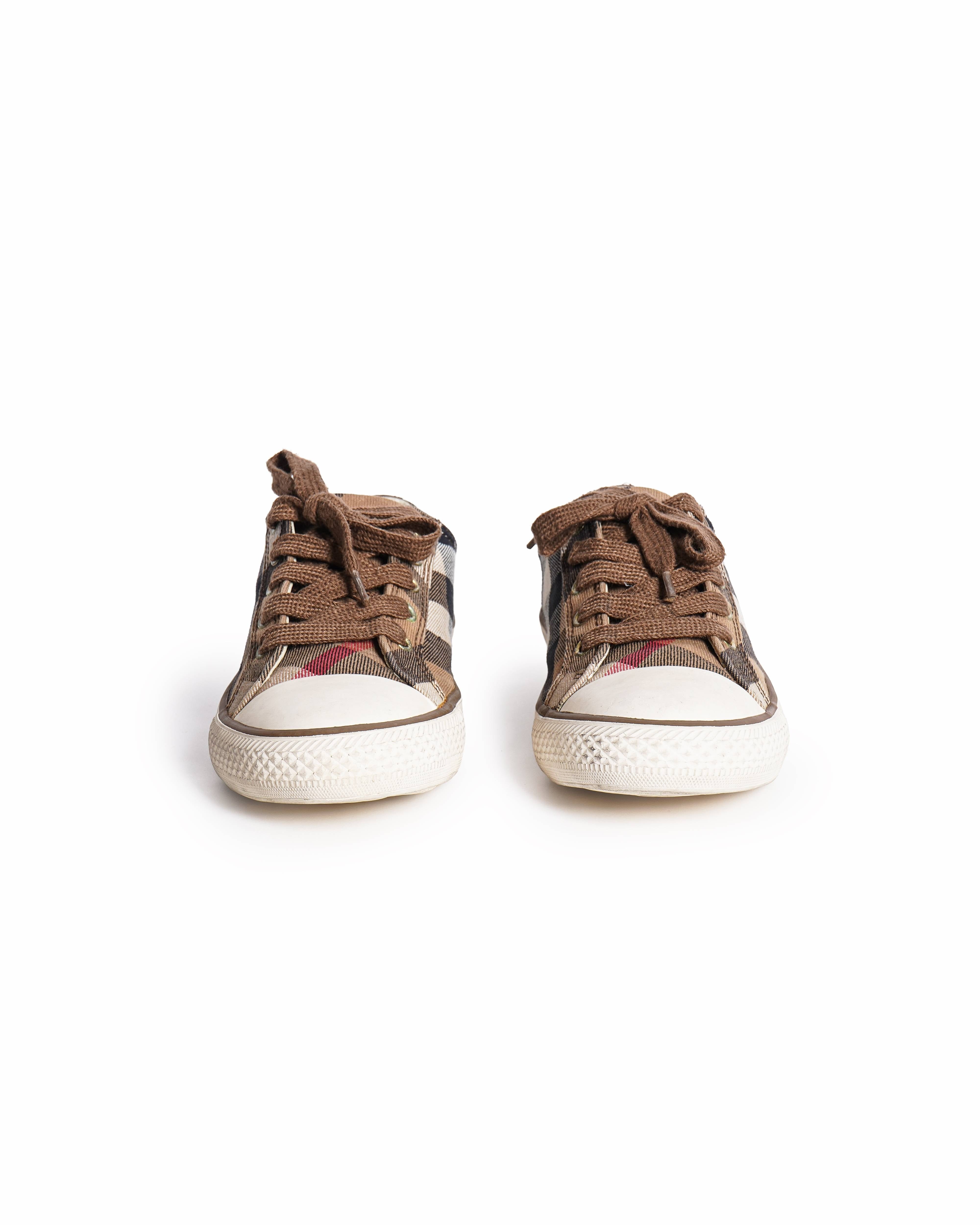 Burberry House Check Canvas Rubber Cap Toe Sneakers