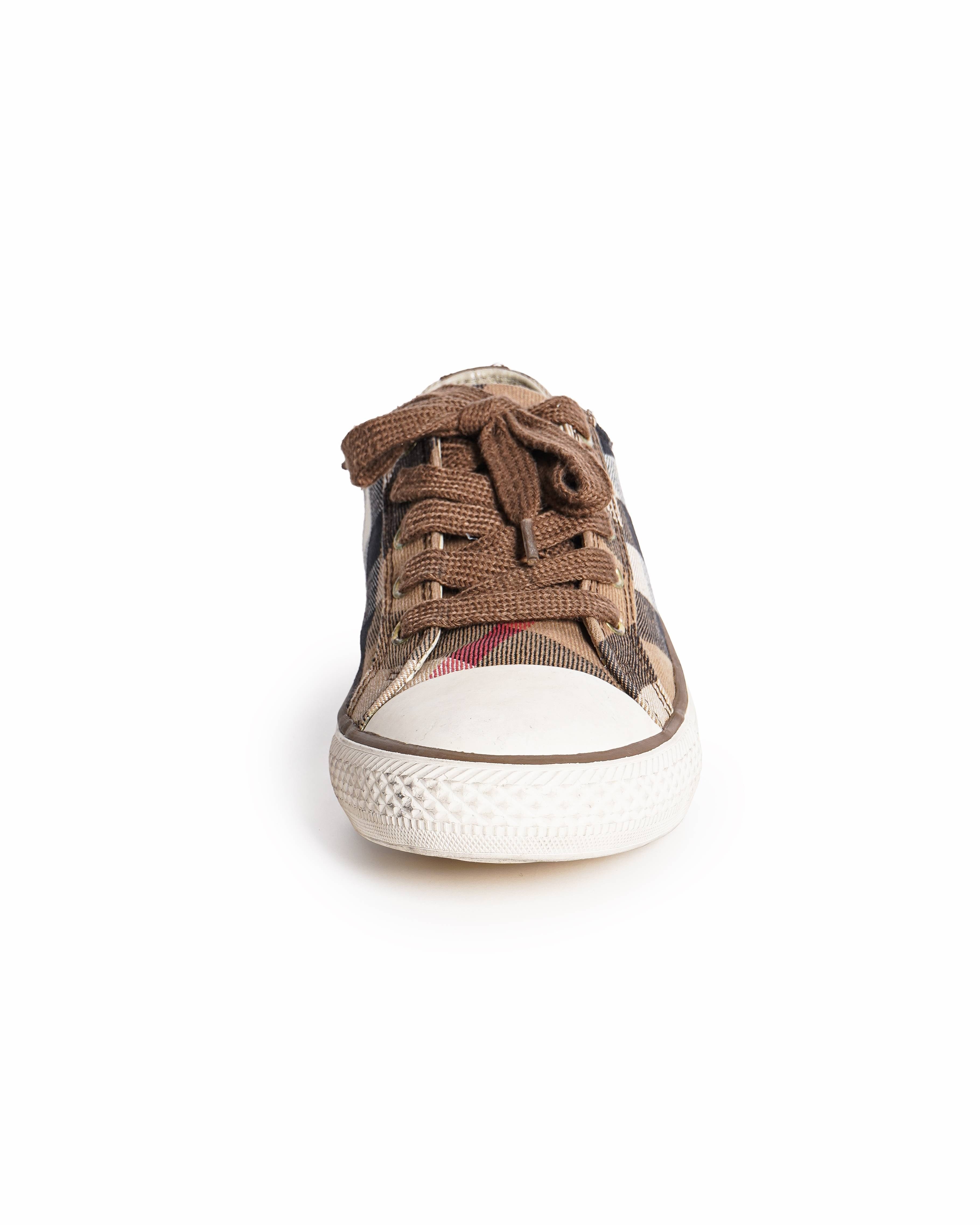 Burberry House Check Canvas Rubber Cap Toe Sneakers