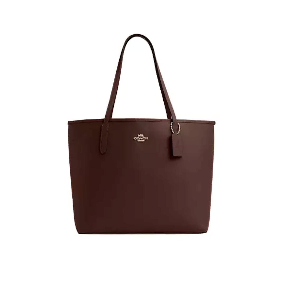 Coach City Tote Bag pebbled leather Gold Maple