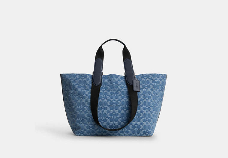 Coach Small Tour Tote Bag In Signature Denim