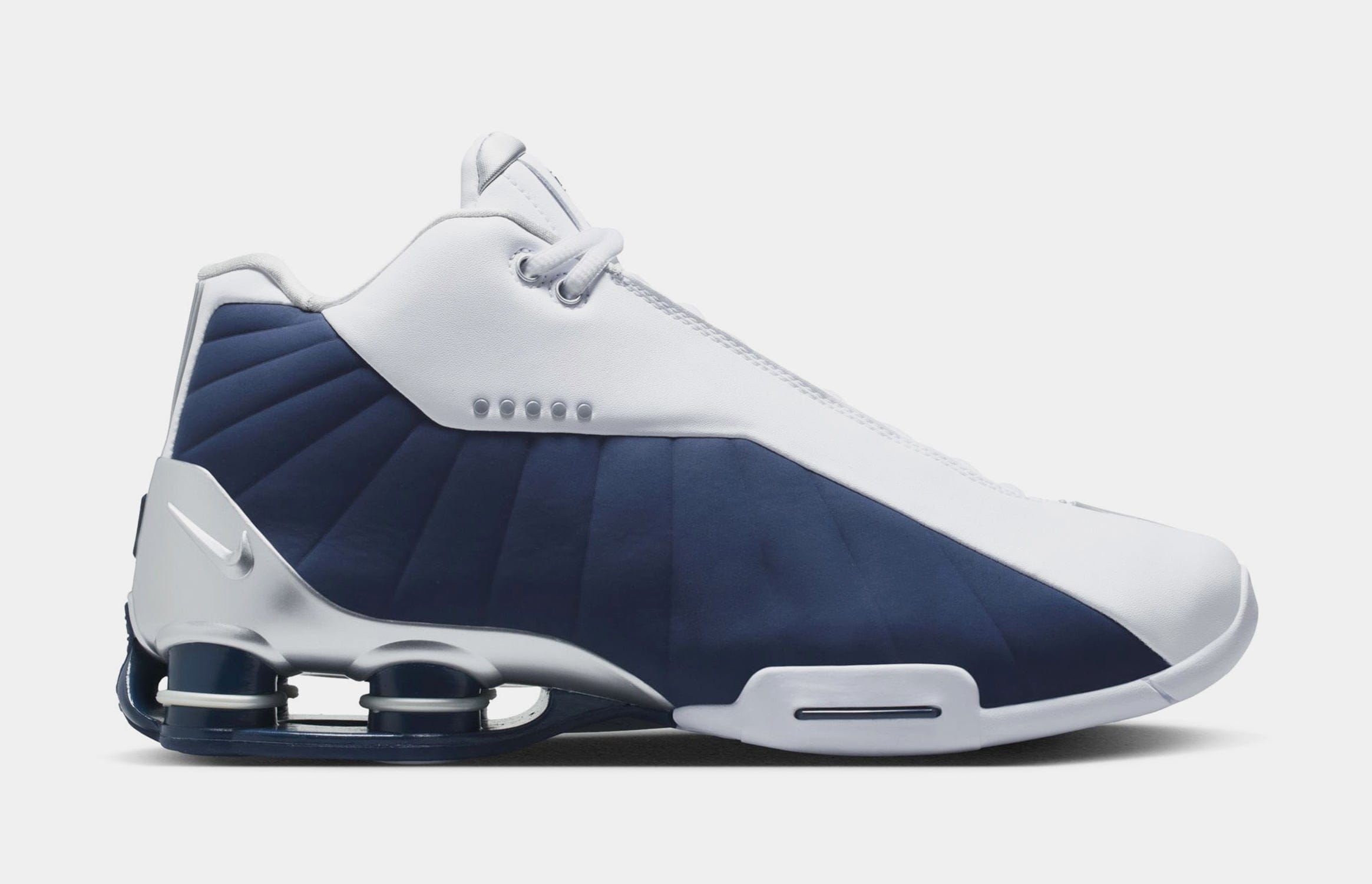 Nike Shox BB4 Olympic Mens Lifestyle Shoes (White/Midnight Navy/Metallic Silver)