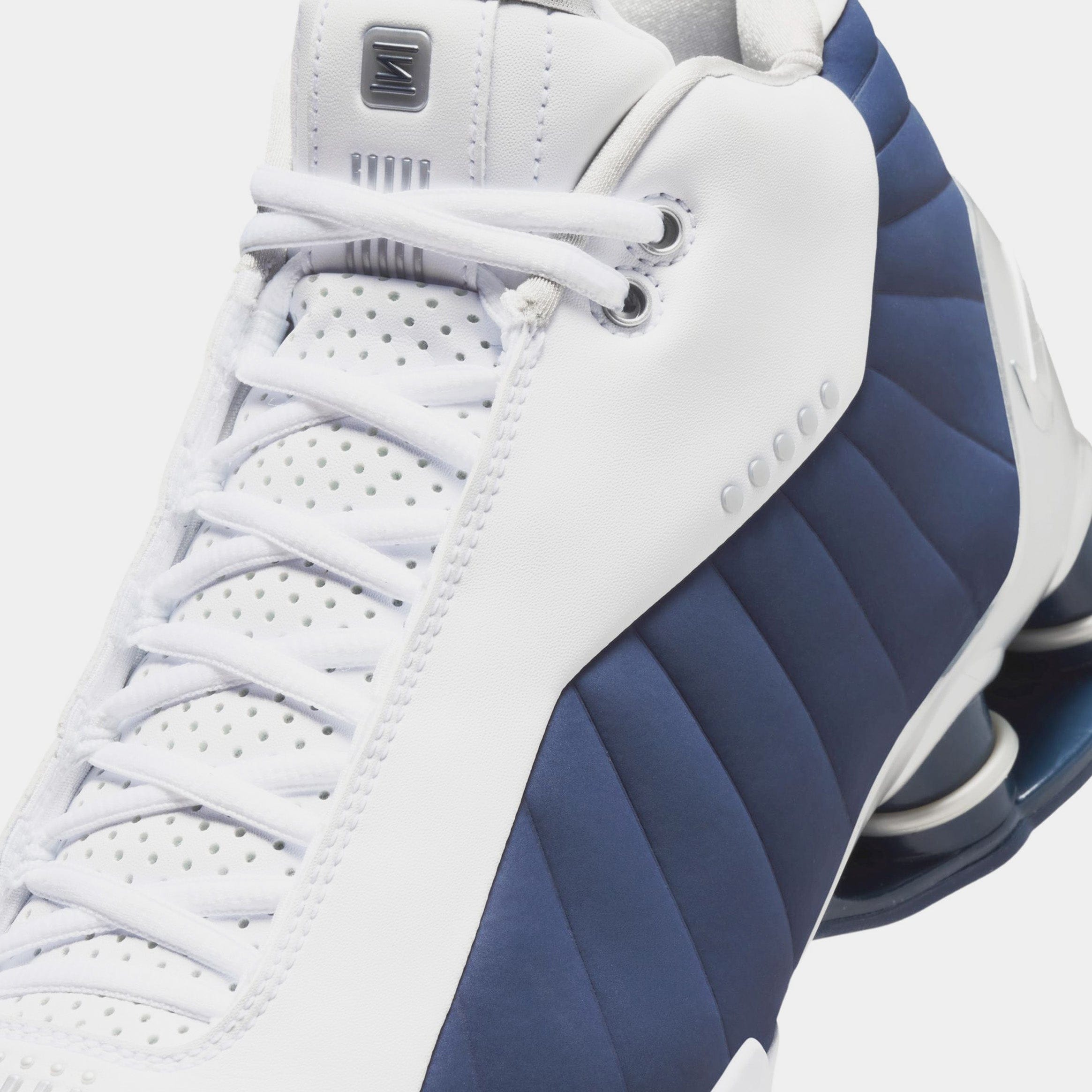 Nike Shox BB4 Olympic Mens Lifestyle Shoes (White/Midnight Navy/Metallic Silver)