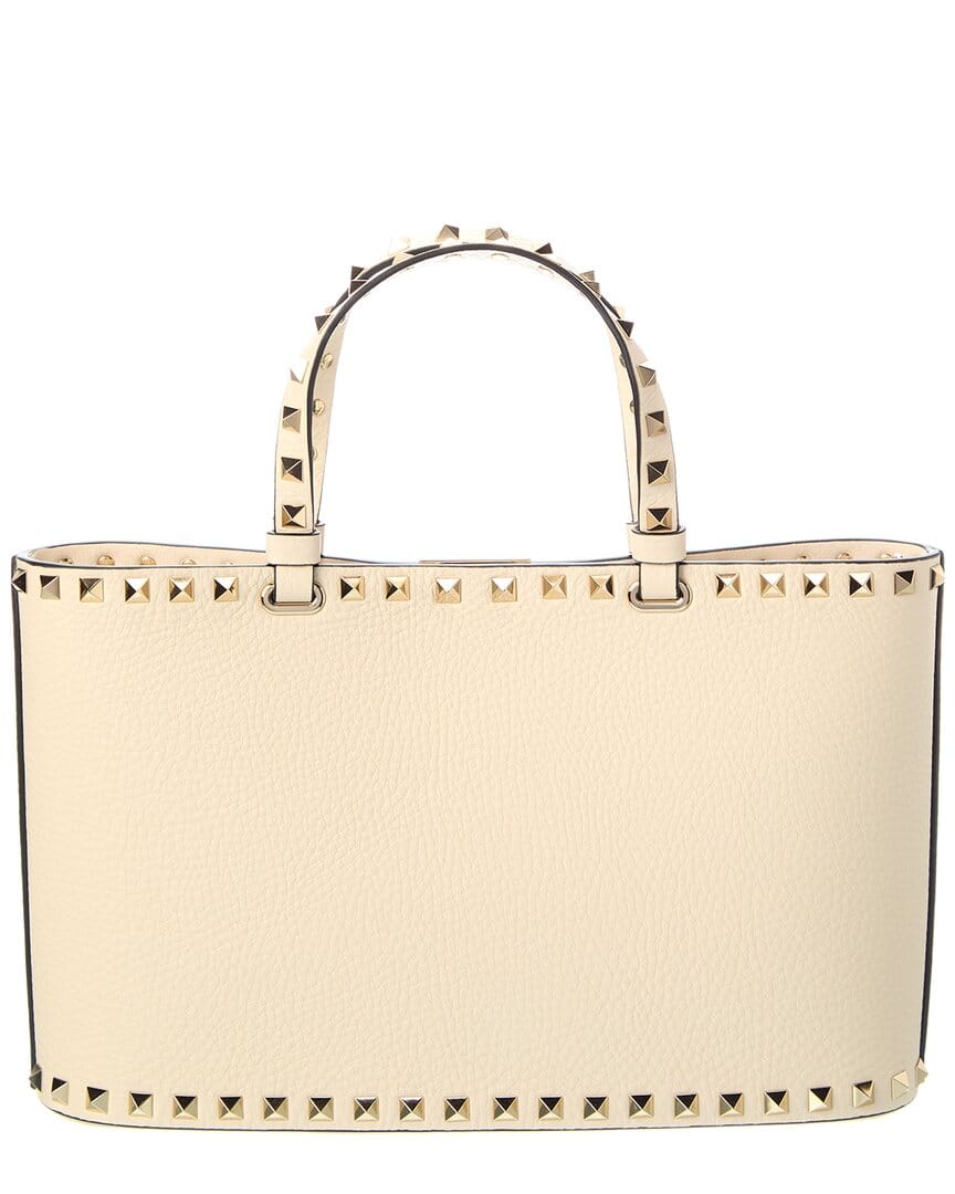 Valentino Rockstud Small Grainy Leather Tote