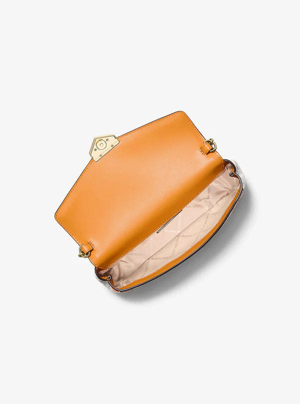 Michael Kors Soho Small Printed Signature Logo Convertible Crossbody Bag Rad Ornge Ml