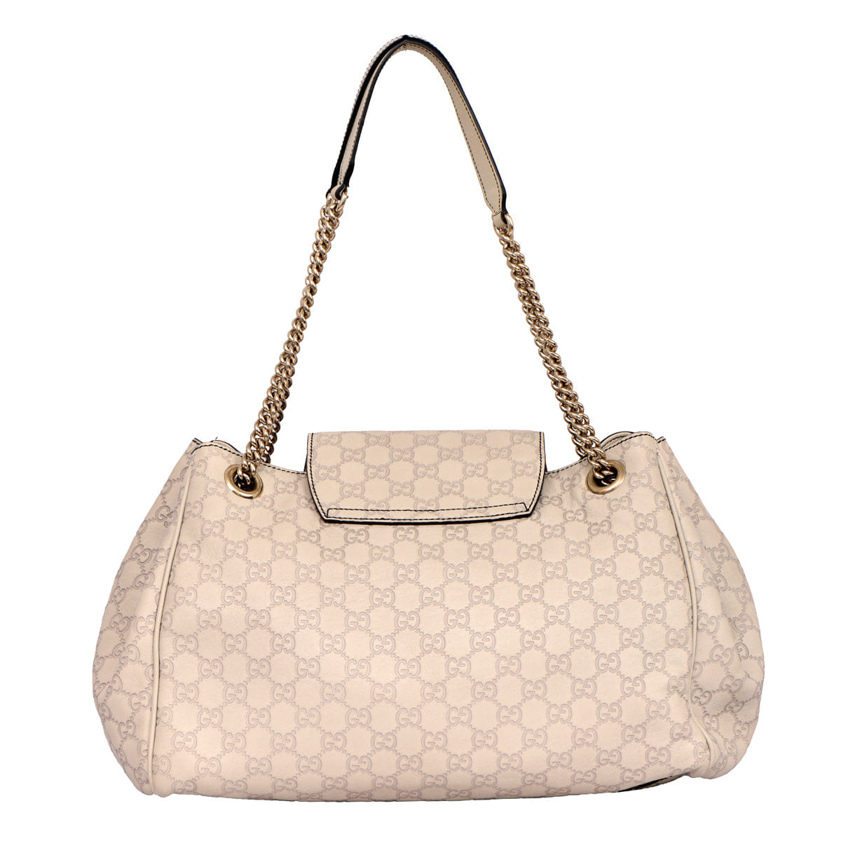 GUCCI EMILY GUCCISIMA LEATHER CHAIN SHOULDER BAG