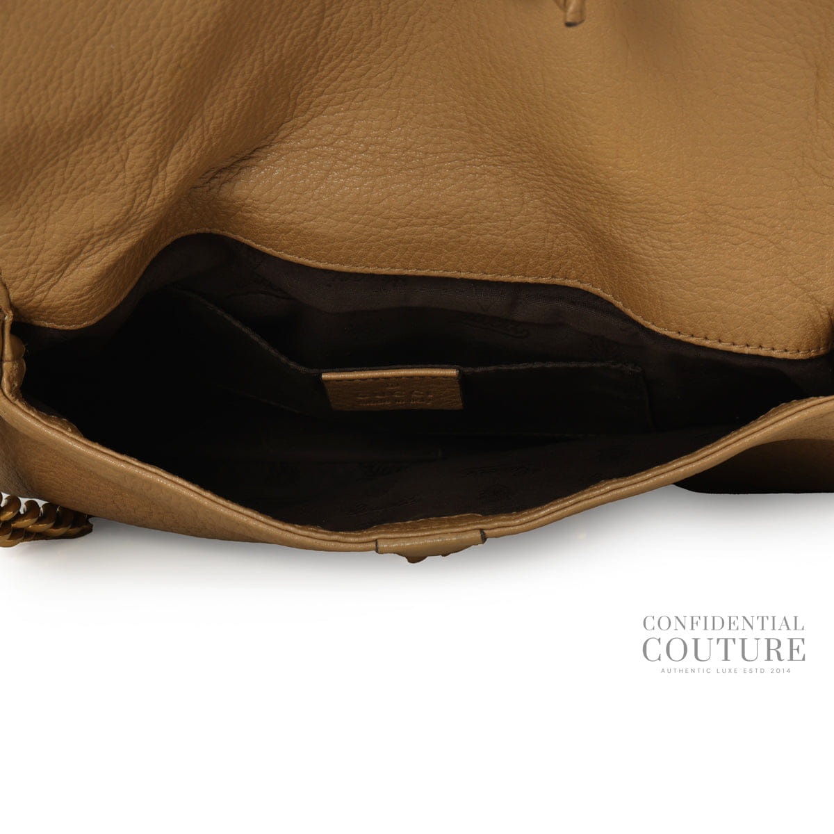 Gucci Camel Croisette Bamboo Shoulder Bag