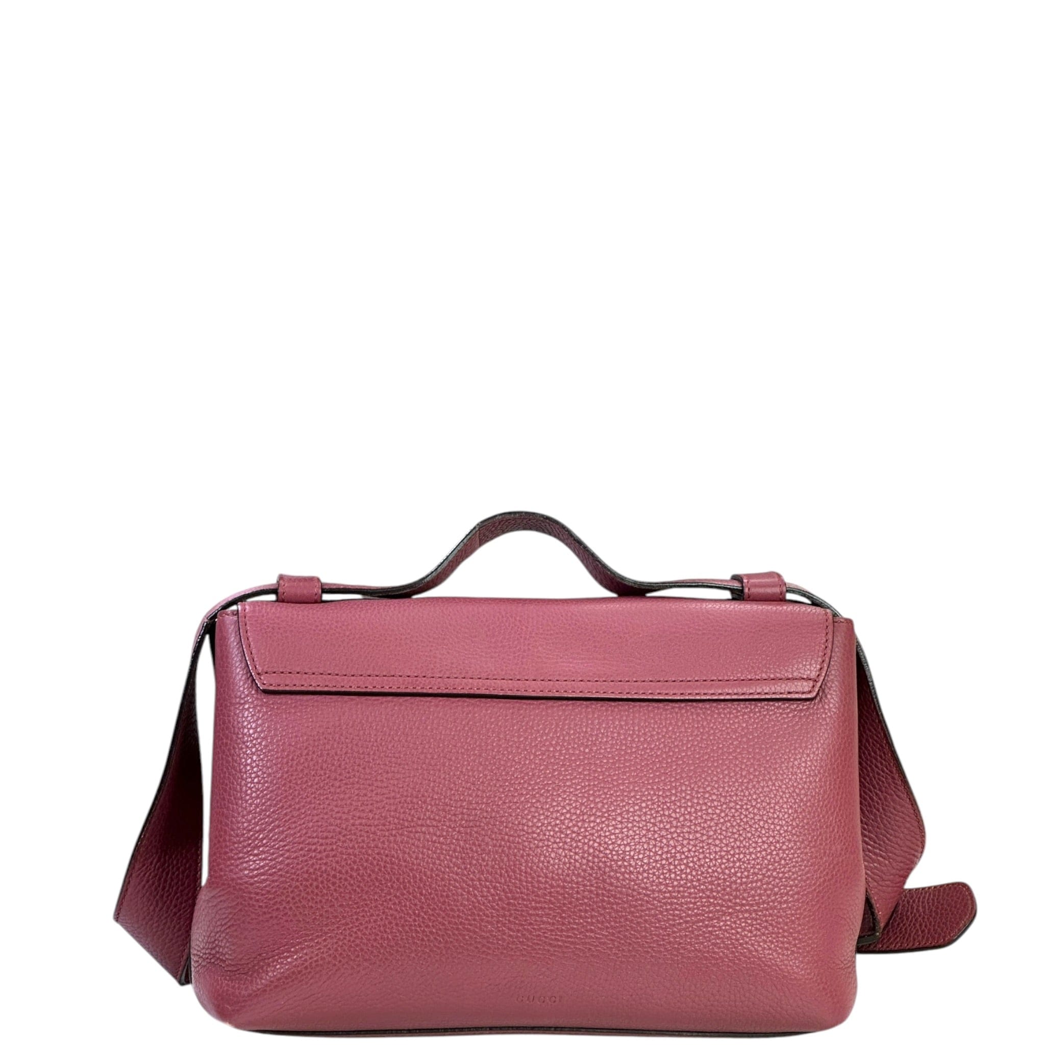 Gucci GG Marmont Shoulder Bag Pink Pebbled Leather
