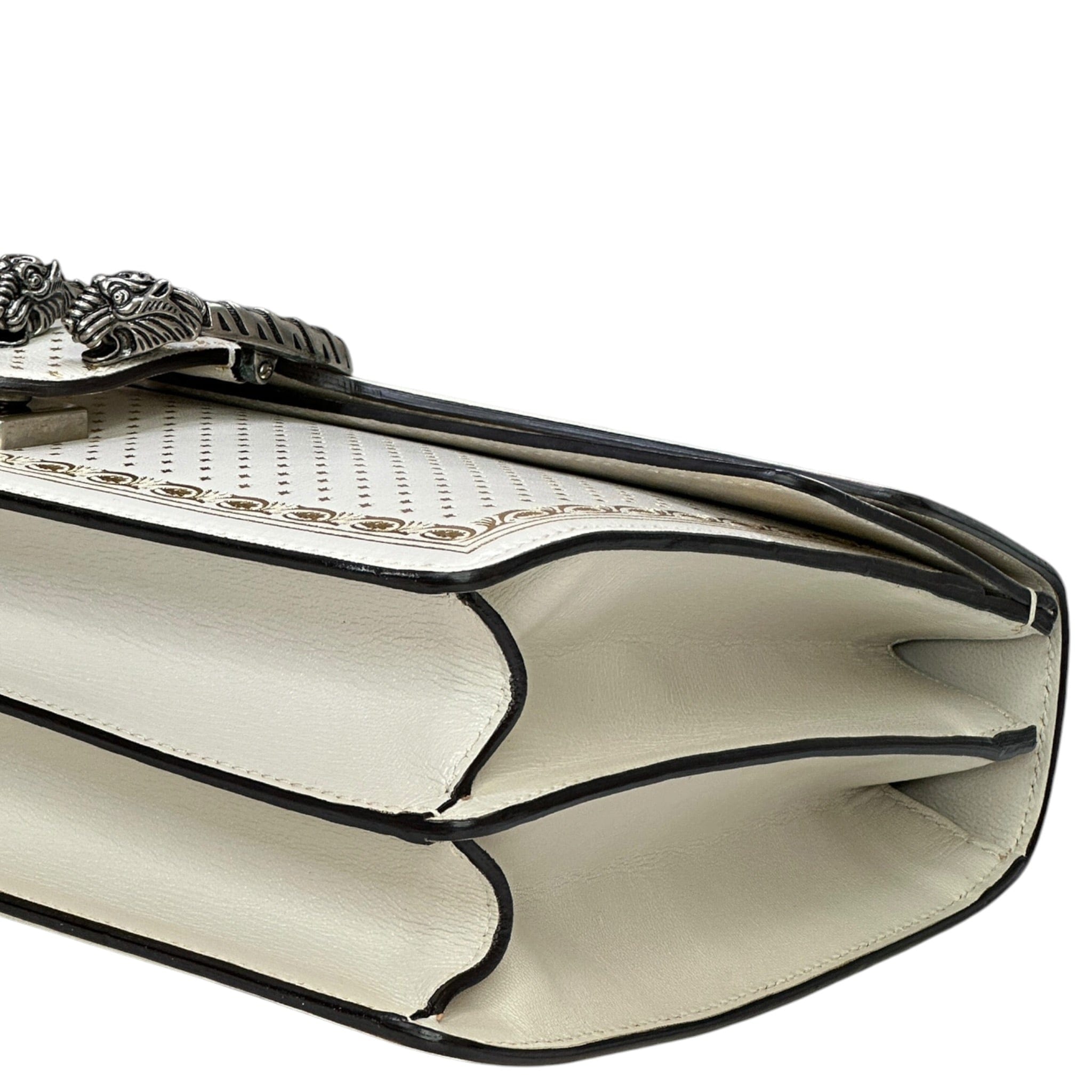Gucci Dionysus Guccy Star Shoulder Bag White Gold Leather
