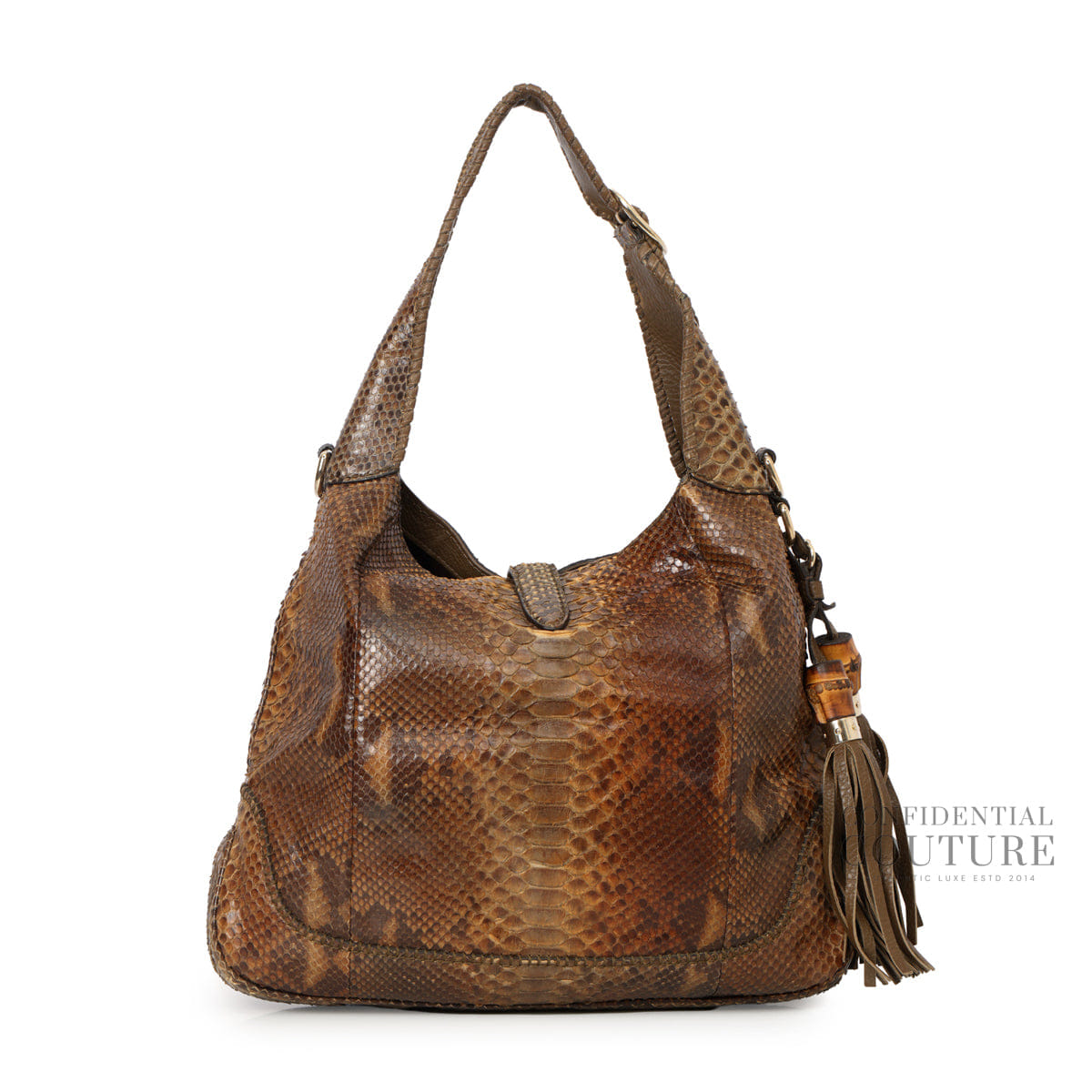 Gucci Brown Medium Python Jackie Shoulder Bag