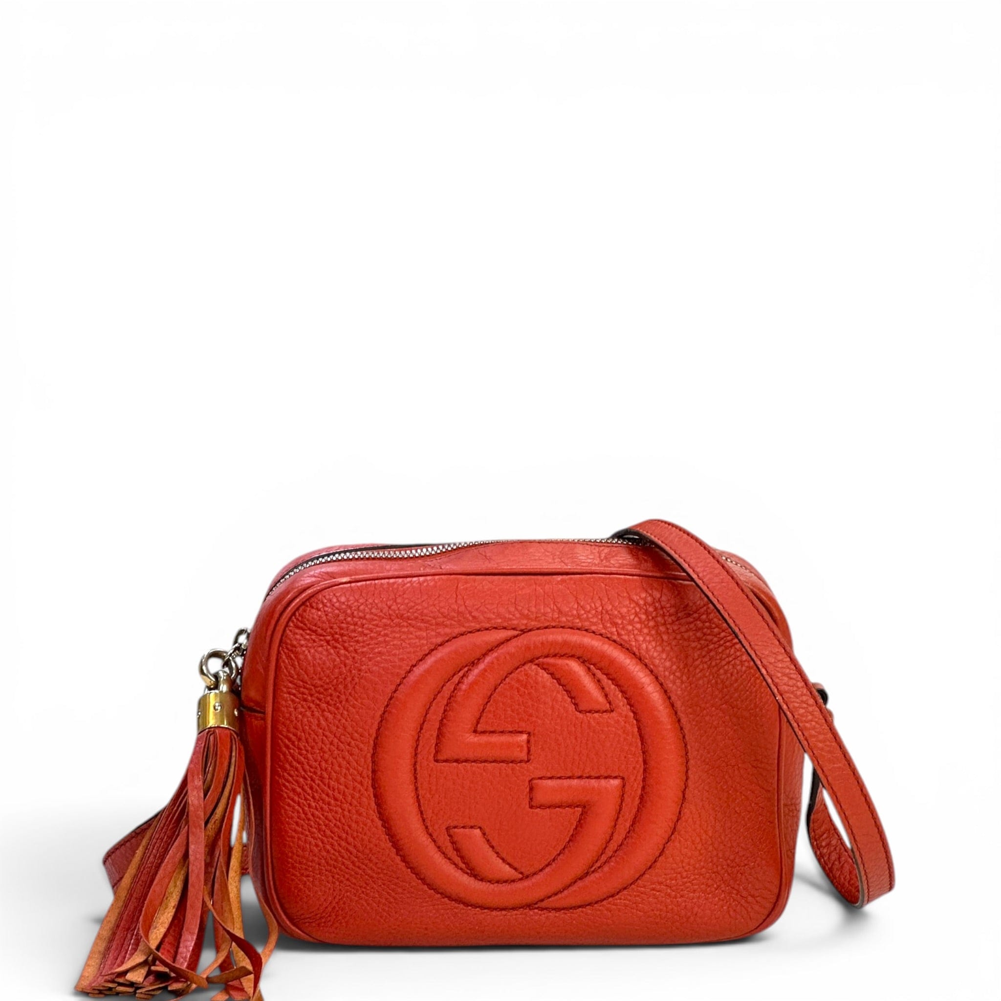 Gucci Soho Disco Bag Orange Pebbled Leather