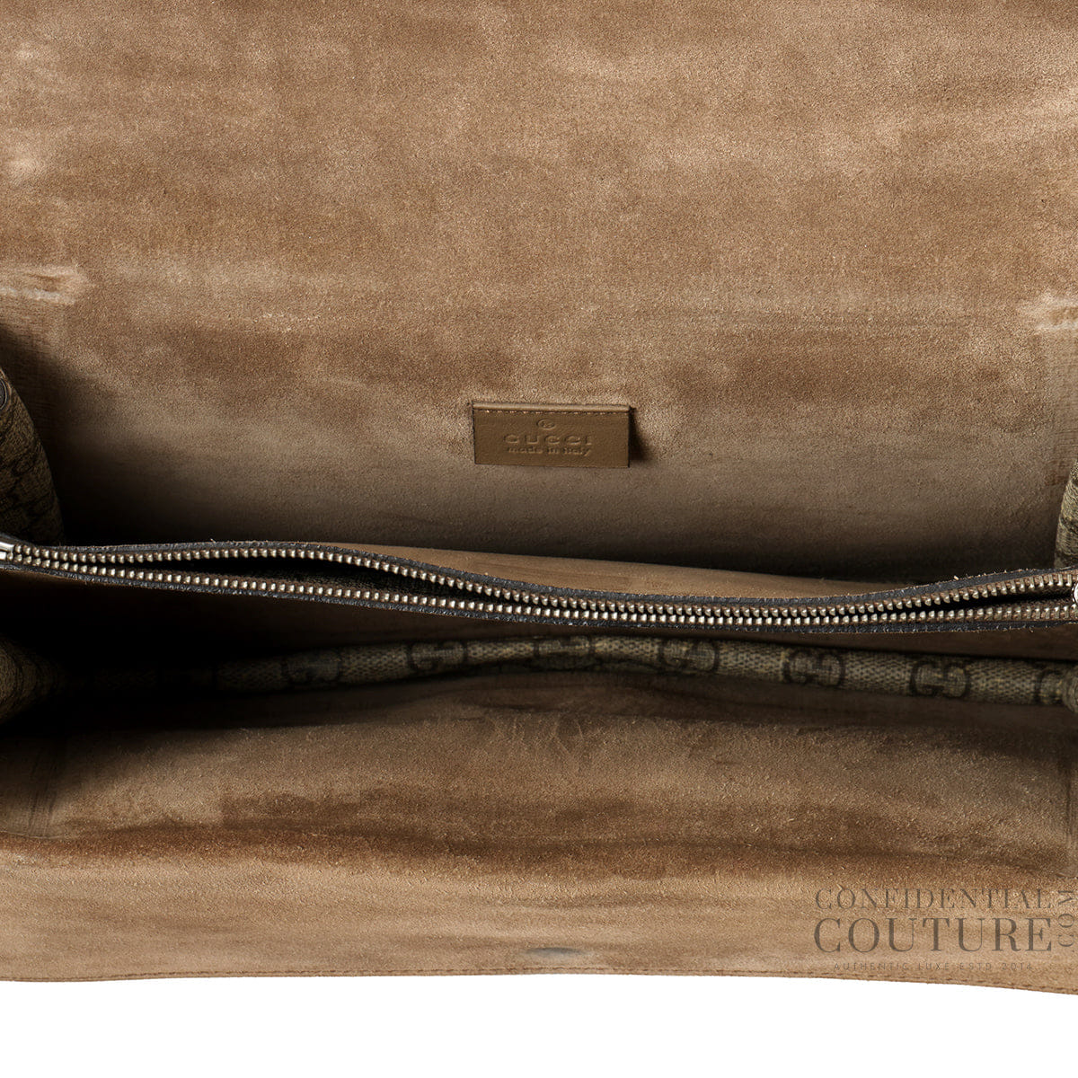 Gucci Beige/Brown GG Supreme Medium Dionysus Bee Bag