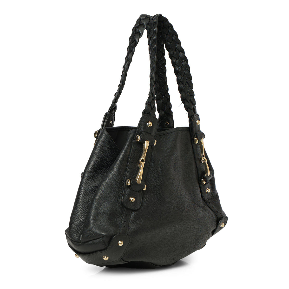 Gucci Medium Black Leather Pelham Shoulder Bag