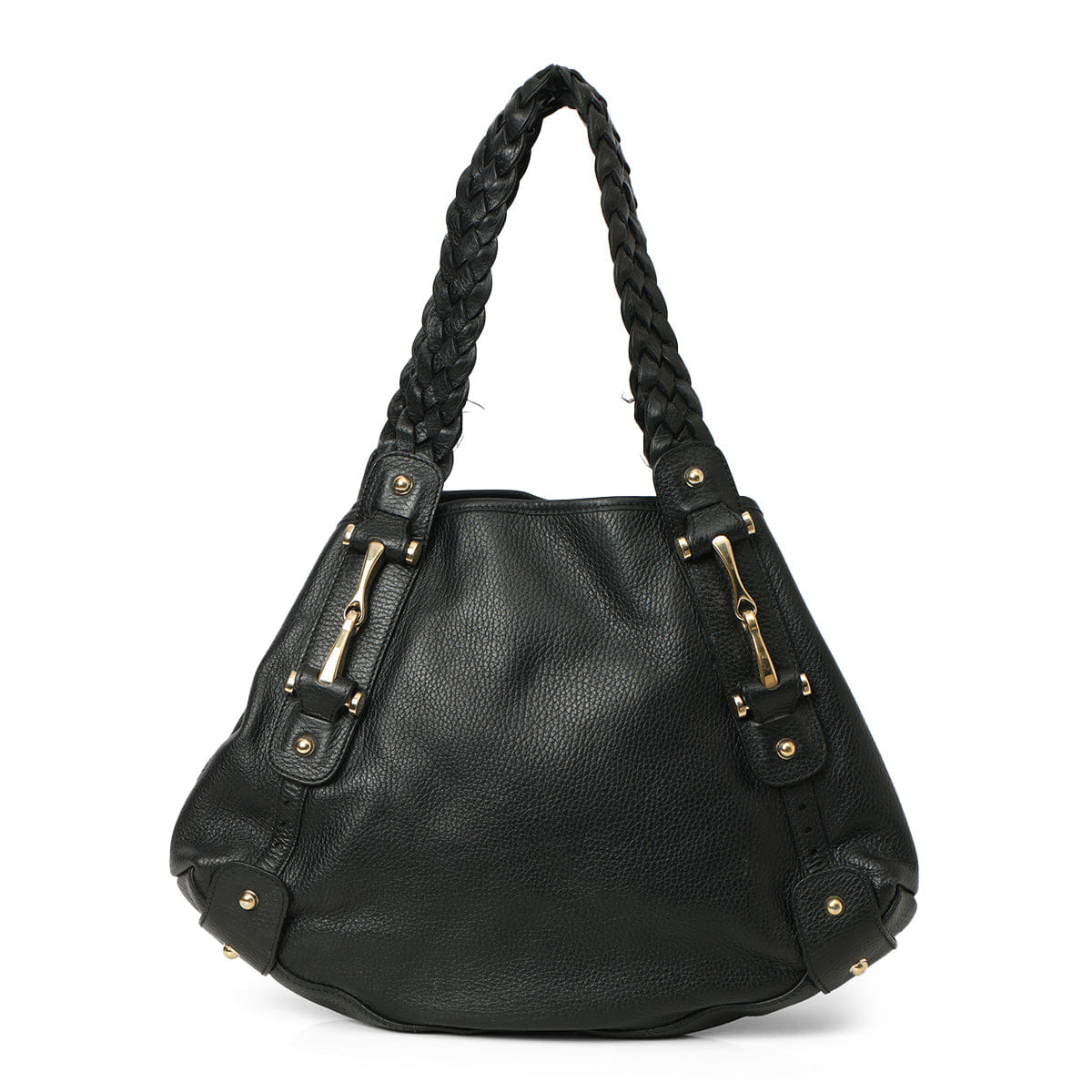 Gucci Medium Black Leather Pelham Shoulder Bag