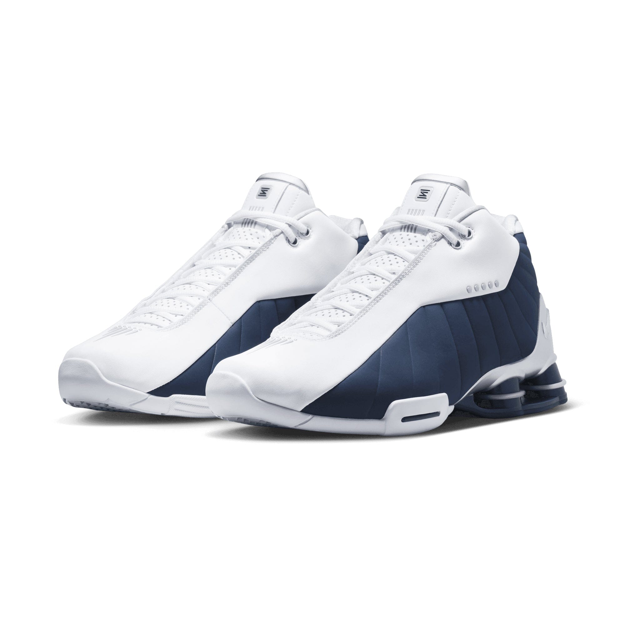 Nike Shox BB4 WHITE/MIDNIGHT NAVY - METALLIC SILVER IR1983 - 100