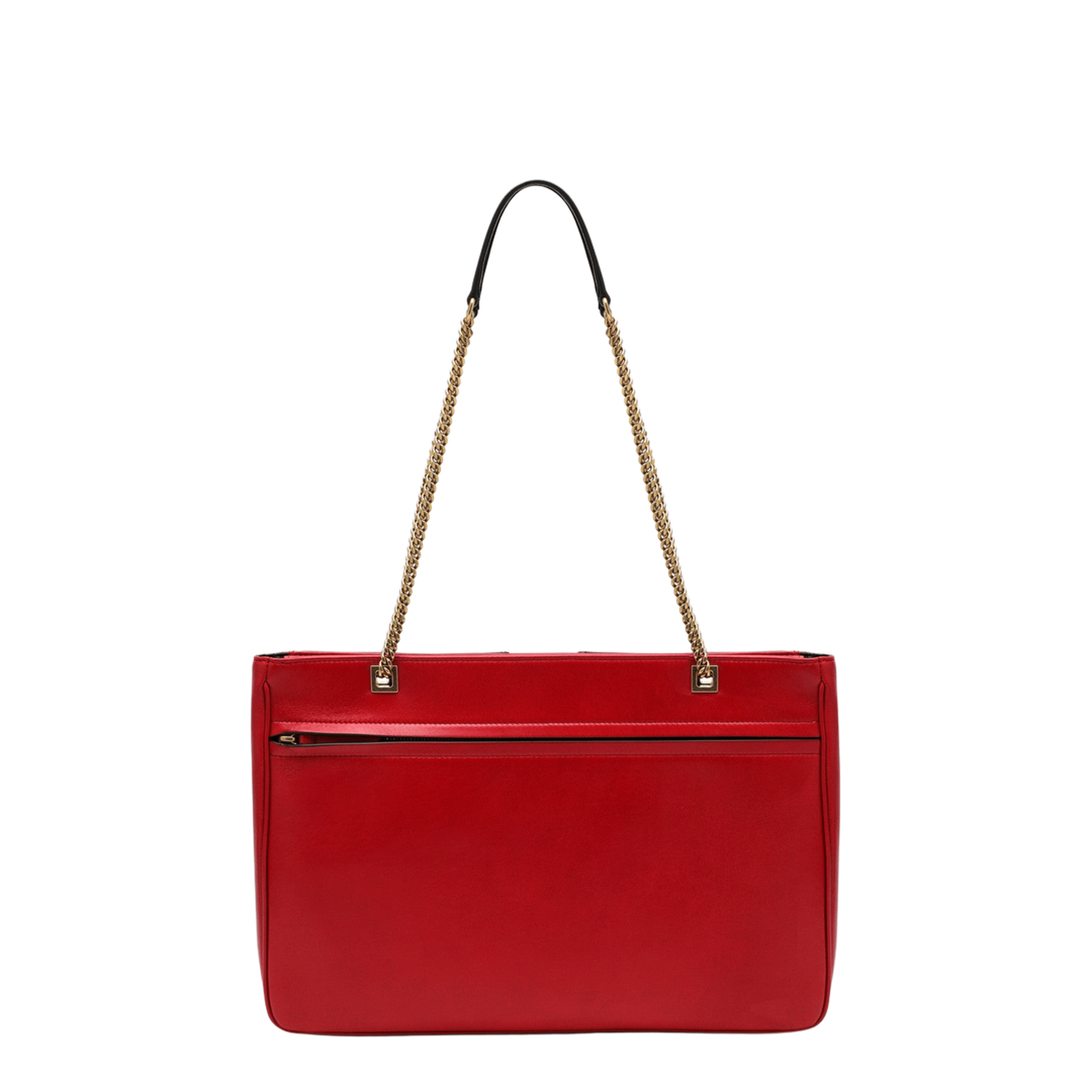 Valentino Viva Superstar Medium Leather Tote - Red Black