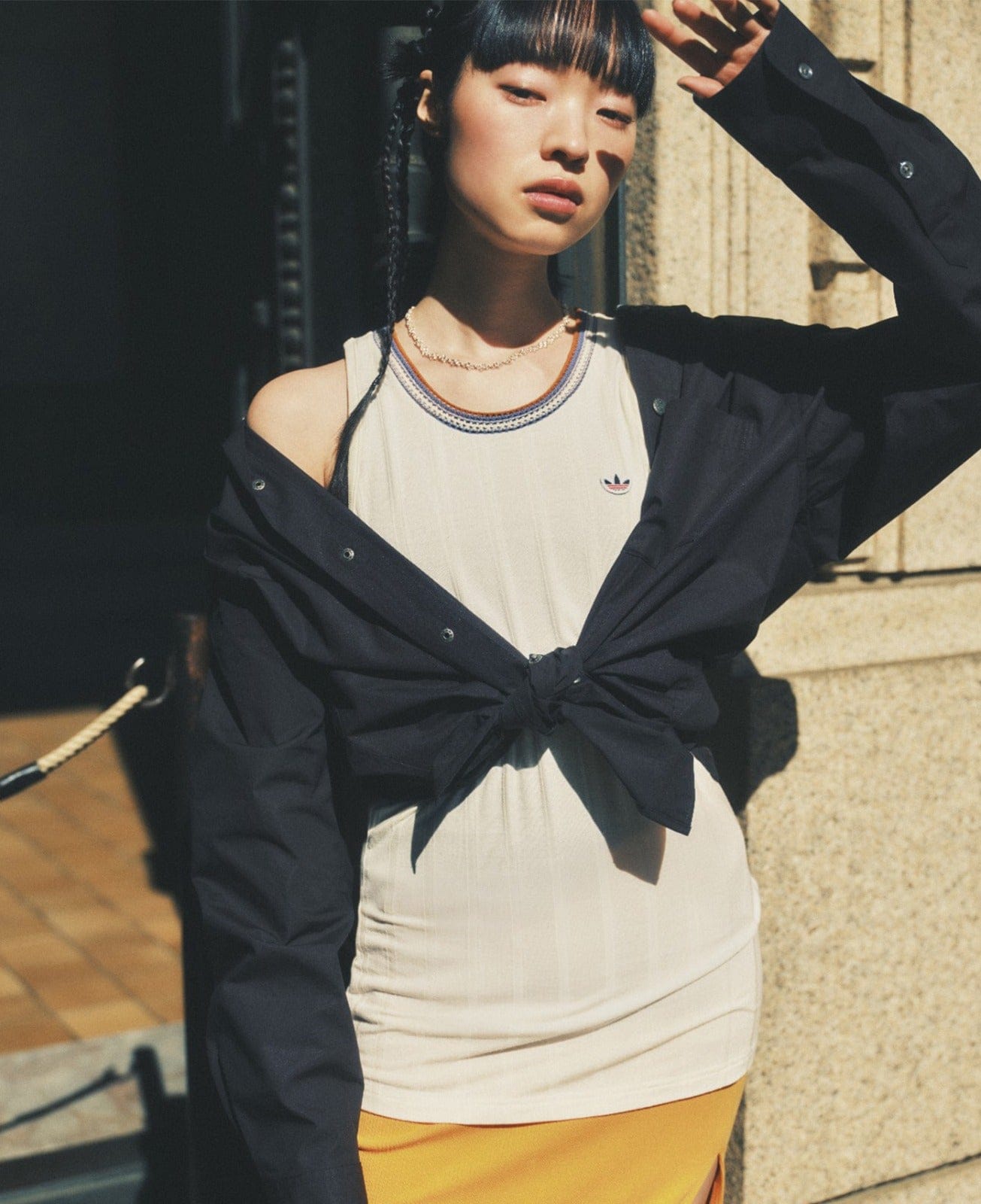 adidas Knit Collar Tank (Cream)