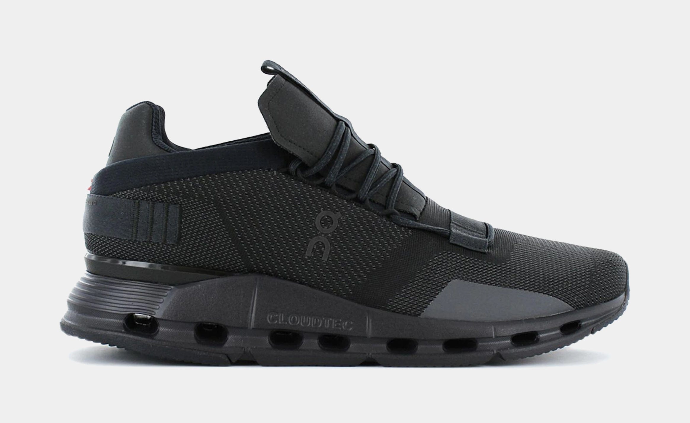 On Running Cloudnova Mens Running Shoes (Black/Eclipse)