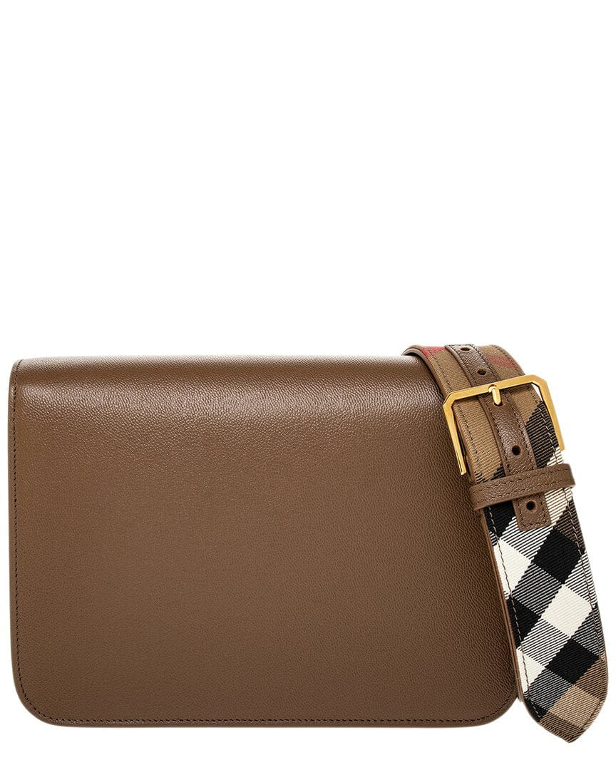 Burberry Mackford House Check Canvas & Leather Crossbody